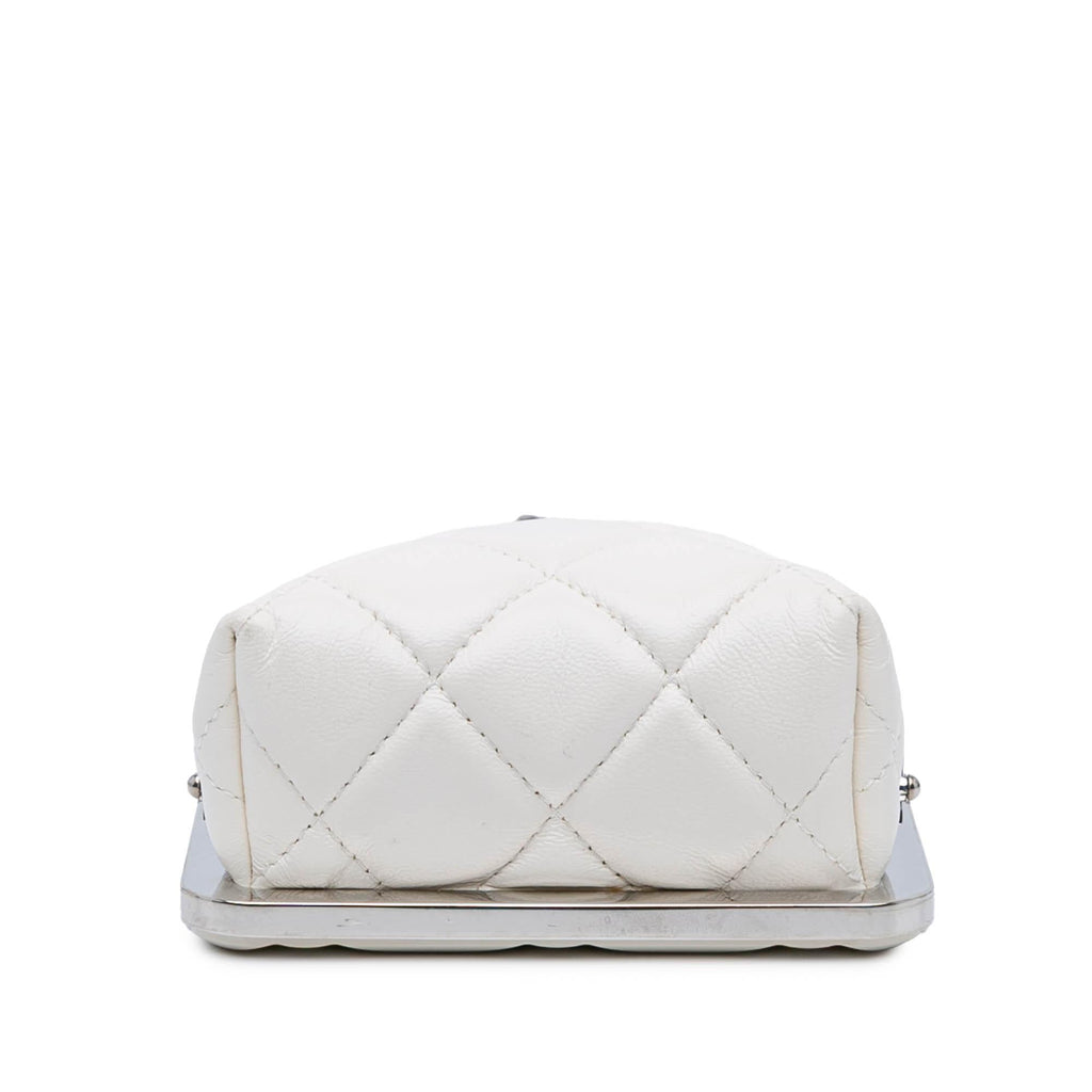 Chanel CC Quilted Lambskin Evening Clutch