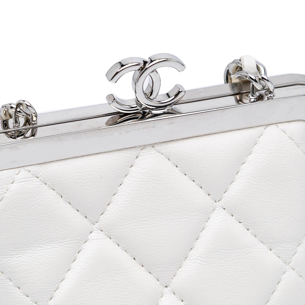 Chanel CC Quilted Lambskin Evening Clutch