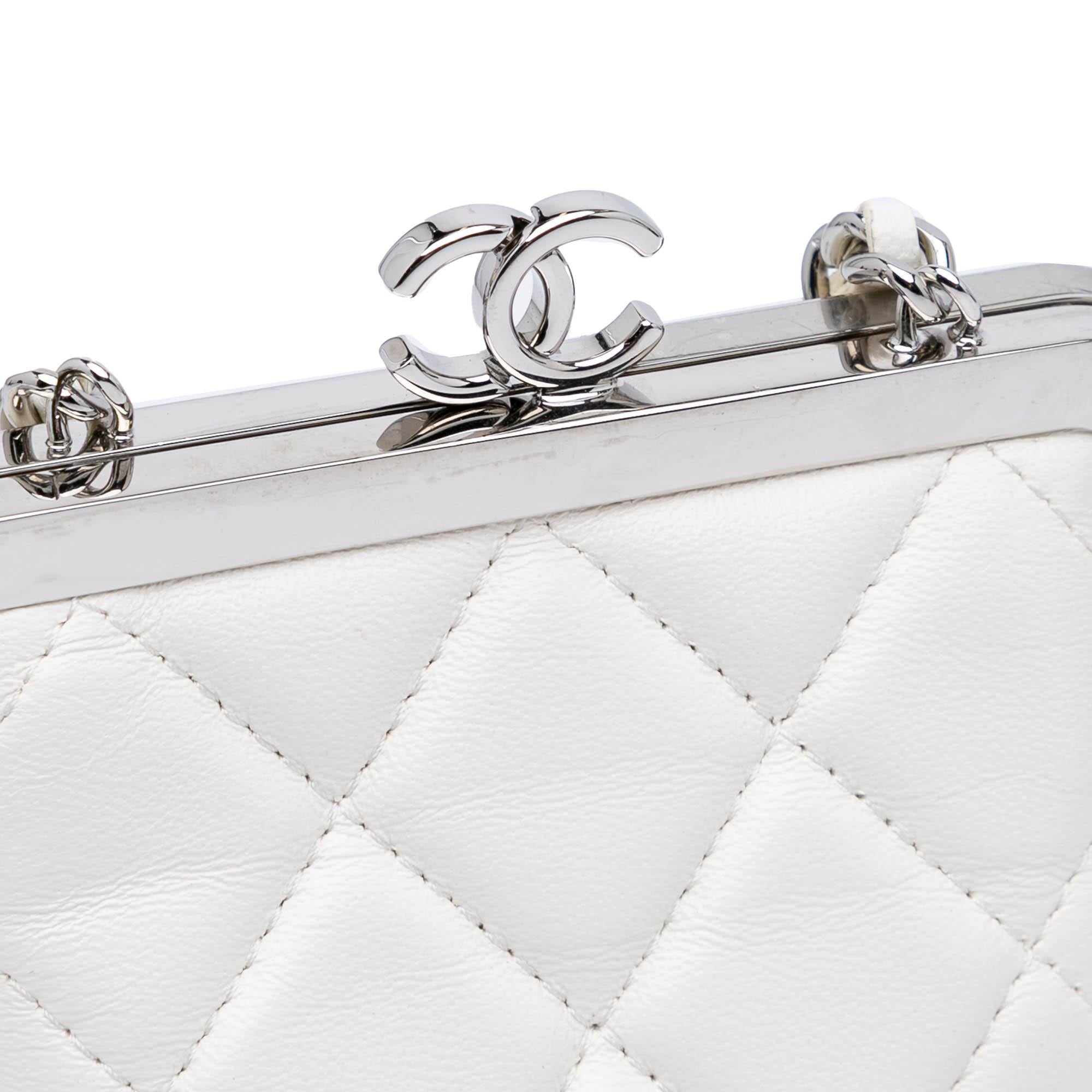 Chanel CC Quilted Lambskin Evening Clutch