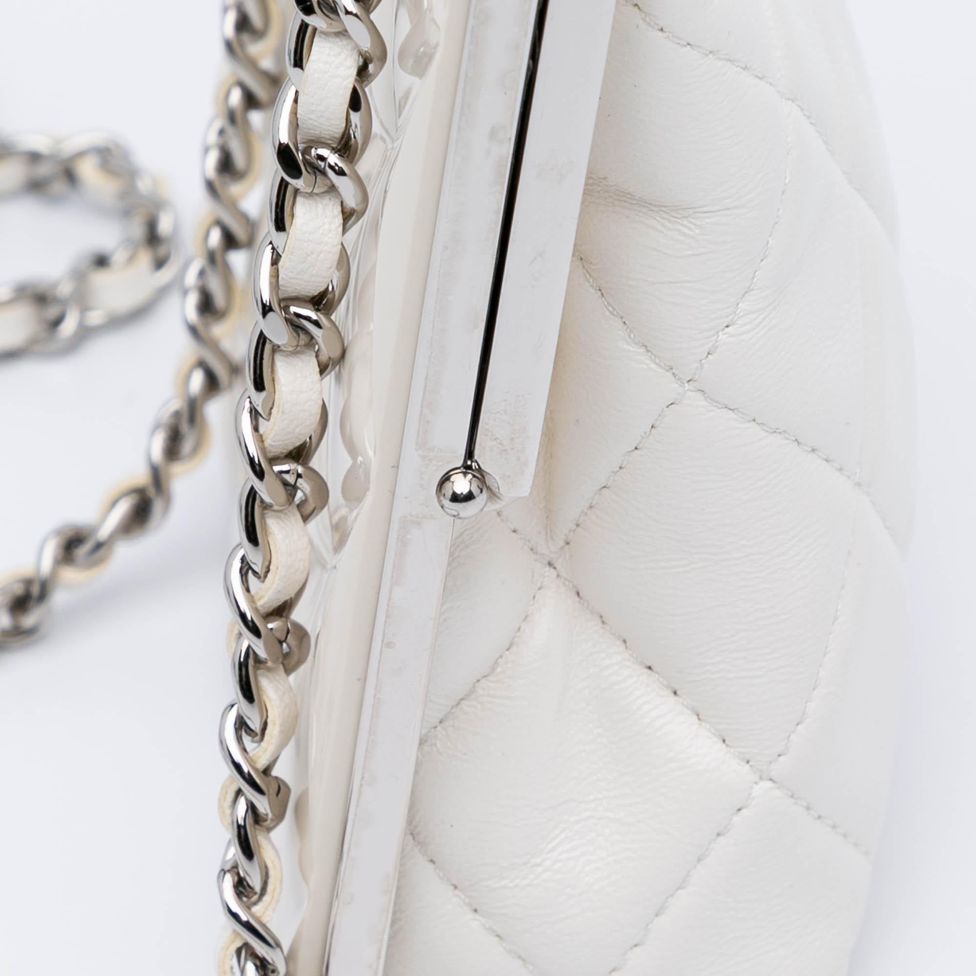 Chanel CC Quilted Lambskin Evening Clutch