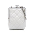 Chanel CC Quilted Lambskin Evening Clutch