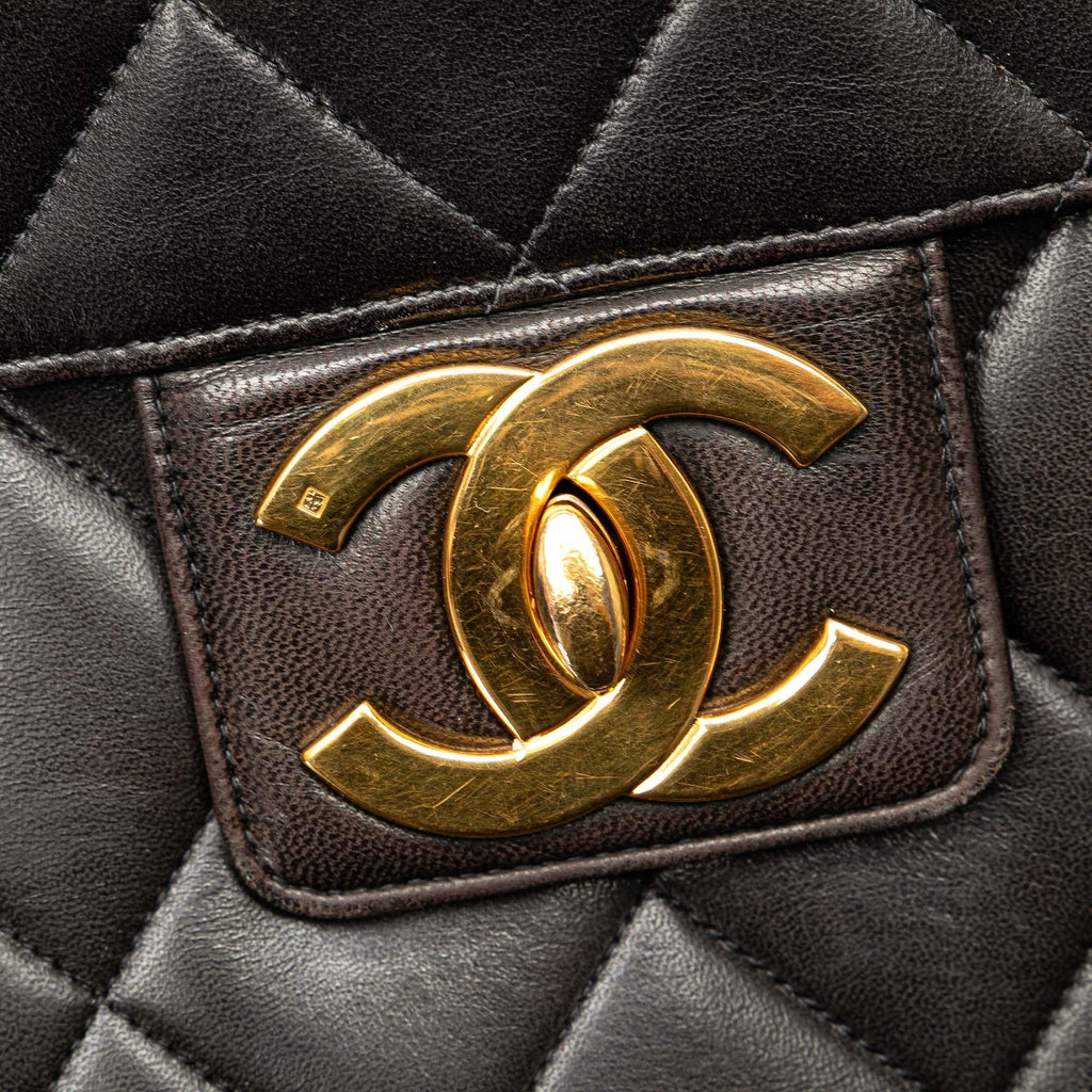 Chanel CC Quilted Lambskin Flap Briefcase (SHG-8TcoB4)