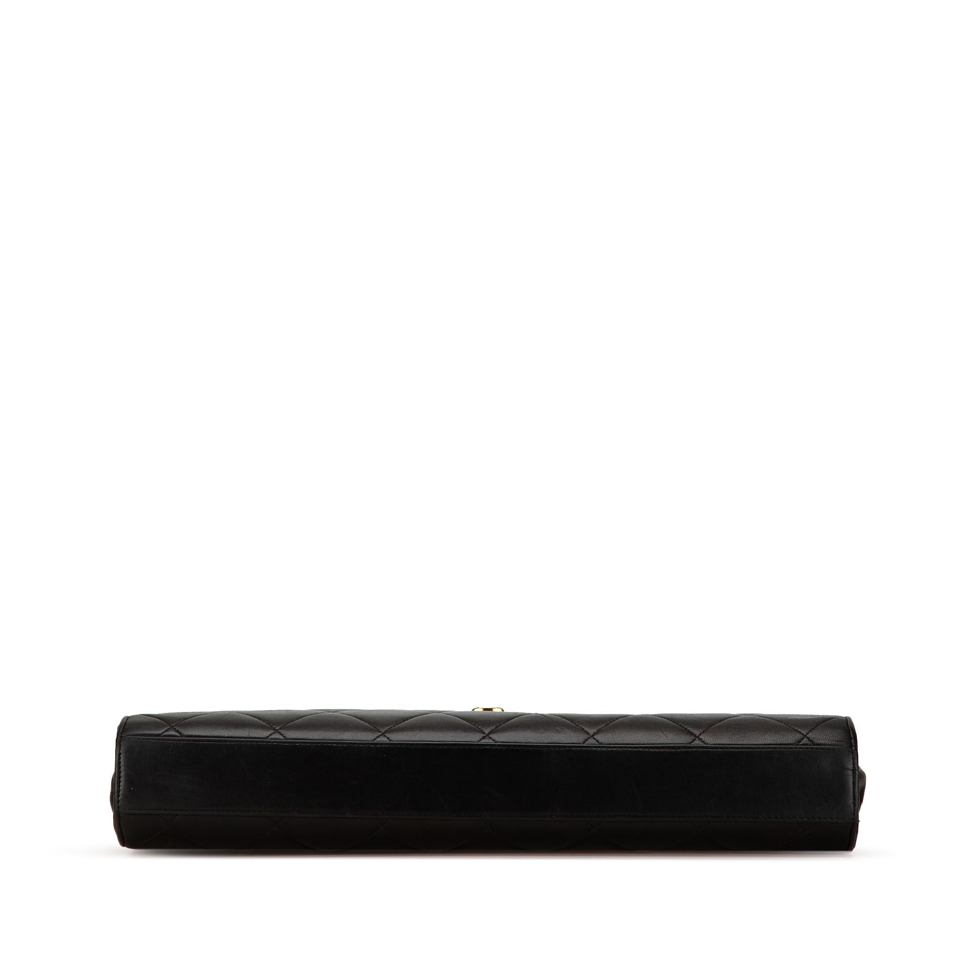 Chanel CC Quilted Lambskin Flap Briefcase (SHG-q0A6fi)