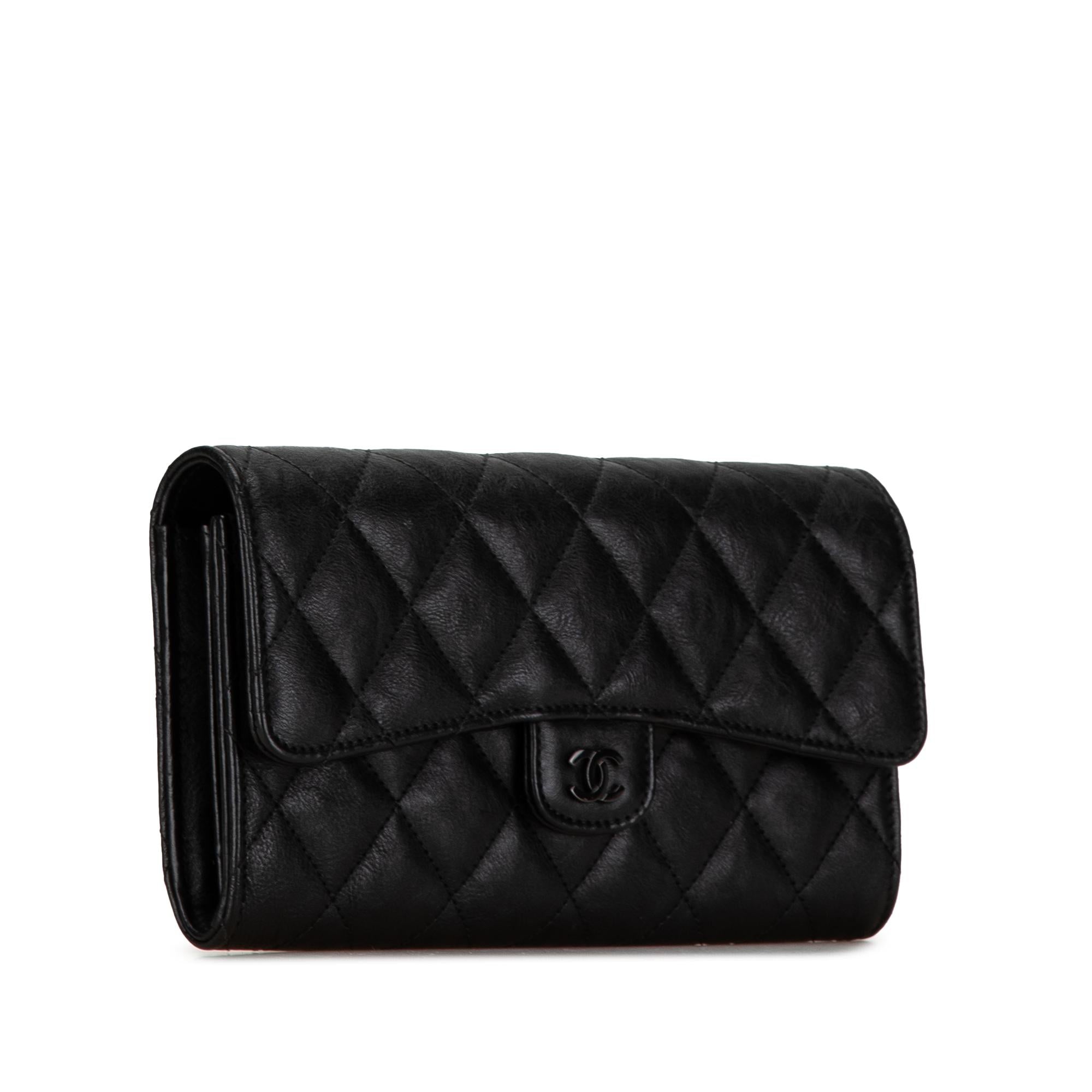 Chanel CC Quilted Lambskin Flap Continental Wallet