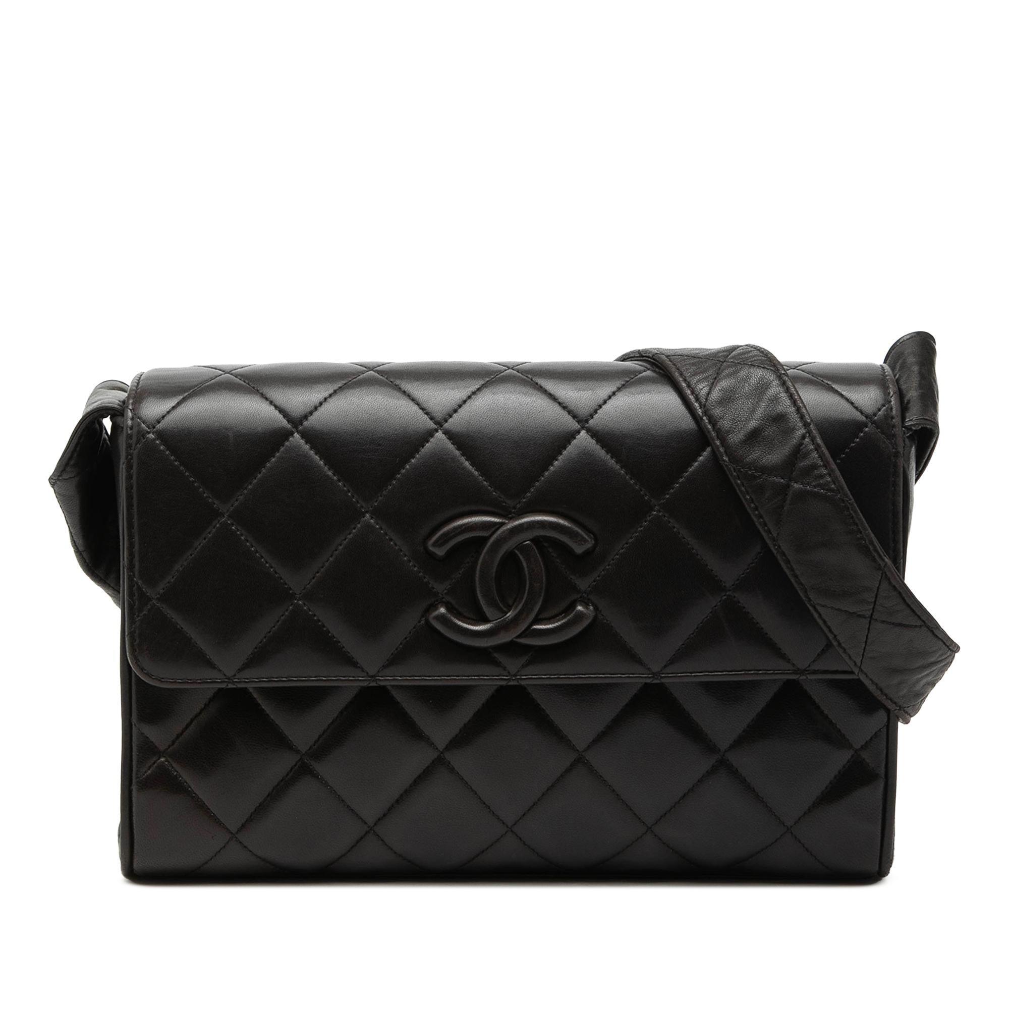 Chanel CC Quilted Lambskin Flap Crossbody