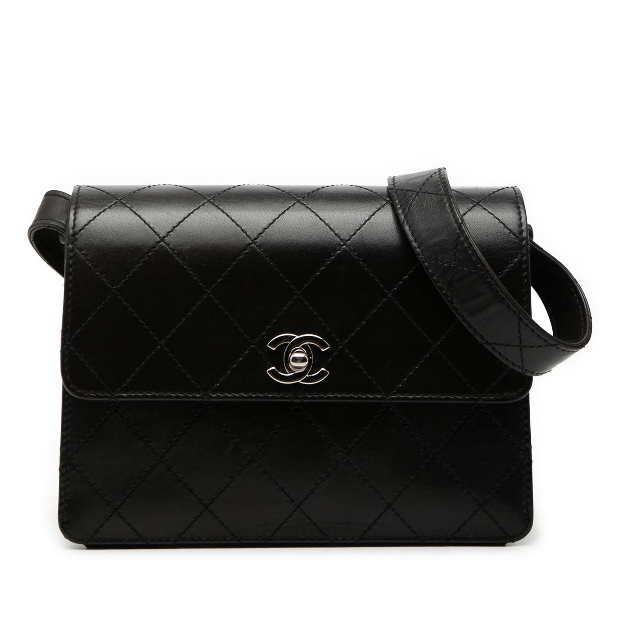 Chanel CC Quilted Lambskin Flap Shoulder Bag