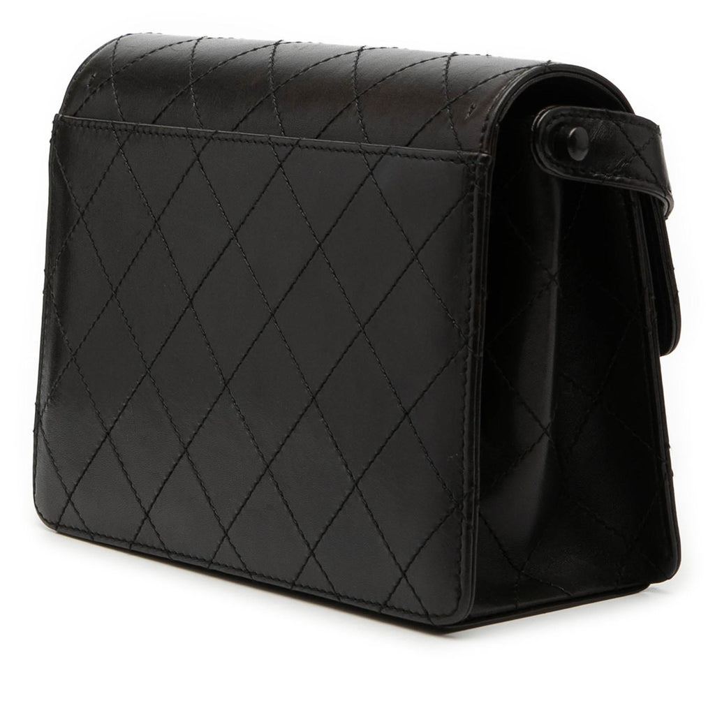 Chanel CC Quilted Lambskin Flap Shoulder Bag