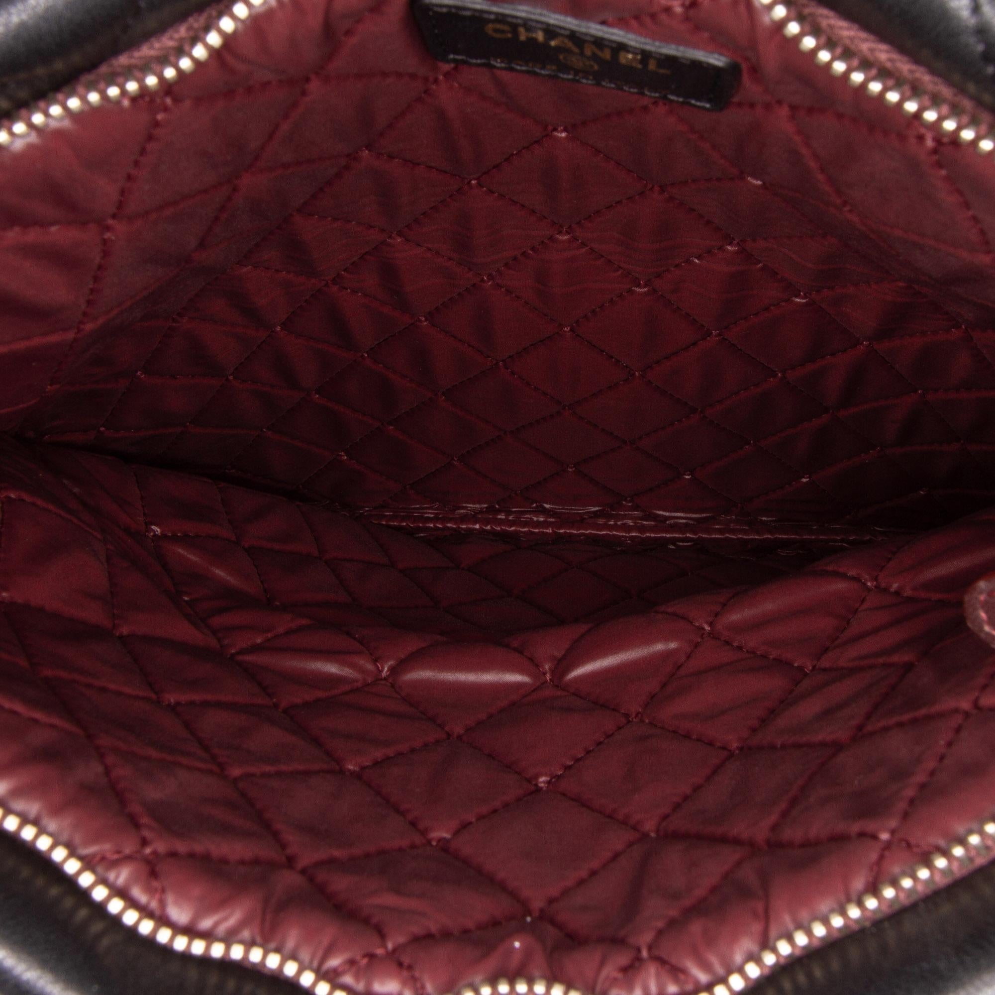Chanel CC Quilted Lambskin Foldover Clutch