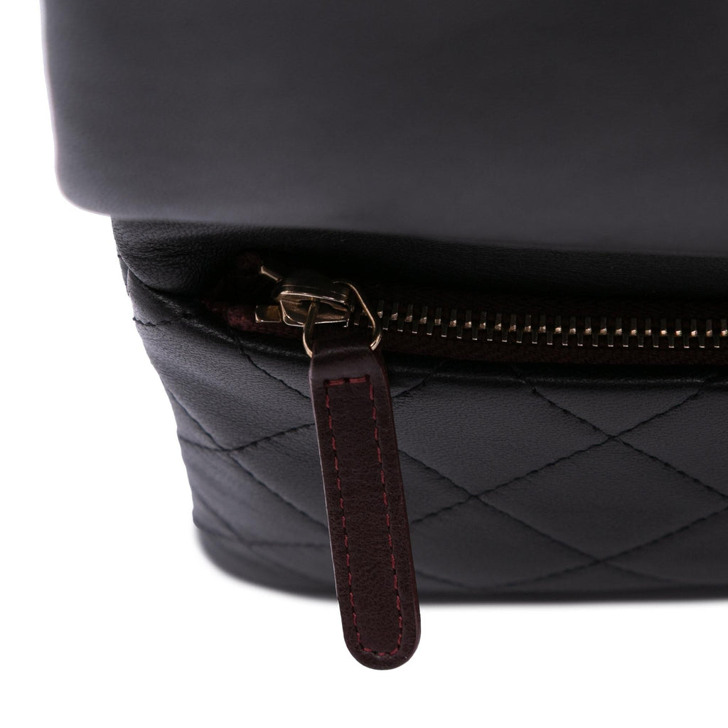 Chanel CC Quilted Lambskin Foldover Clutch