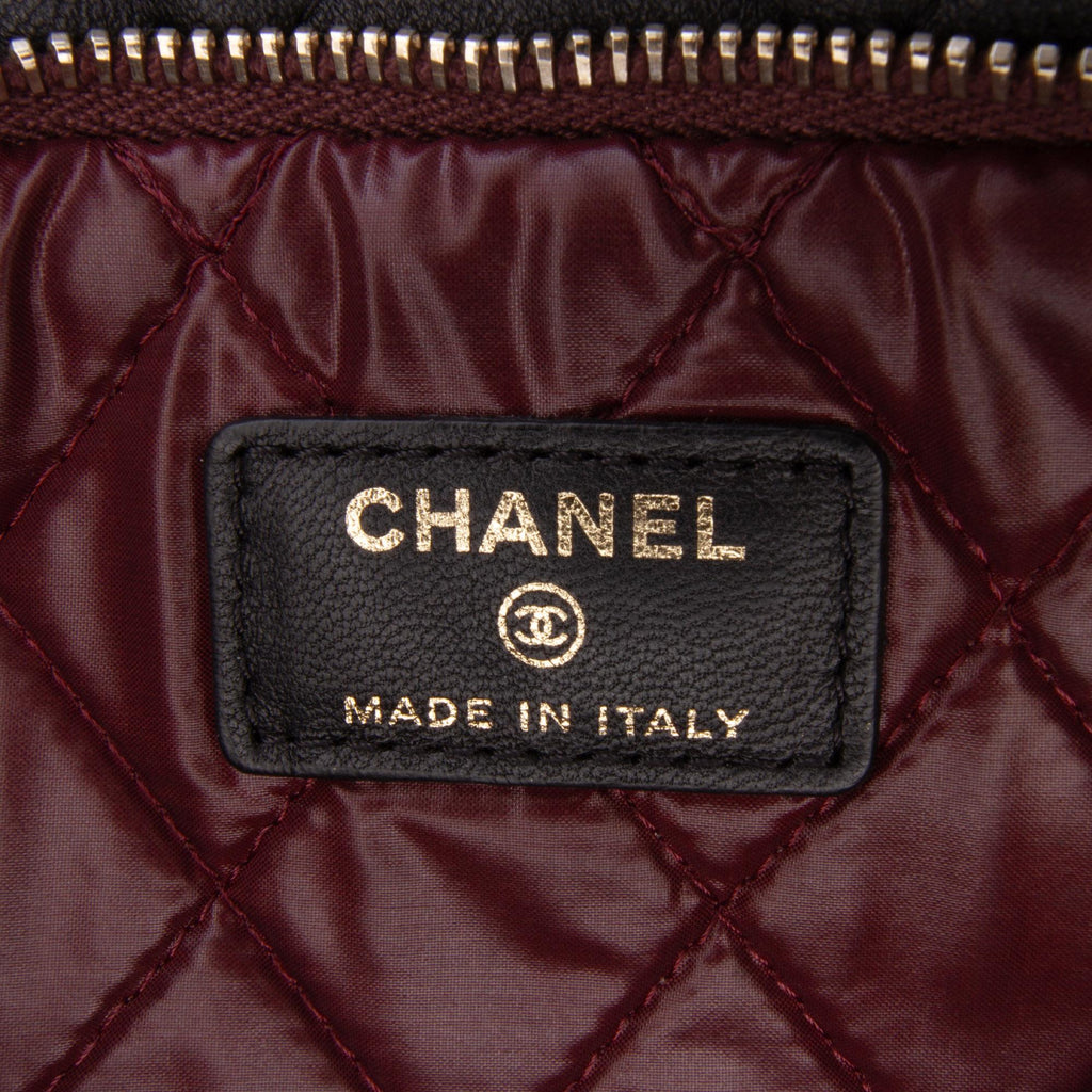 Chanel CC Quilted Lambskin Foldover Clutch