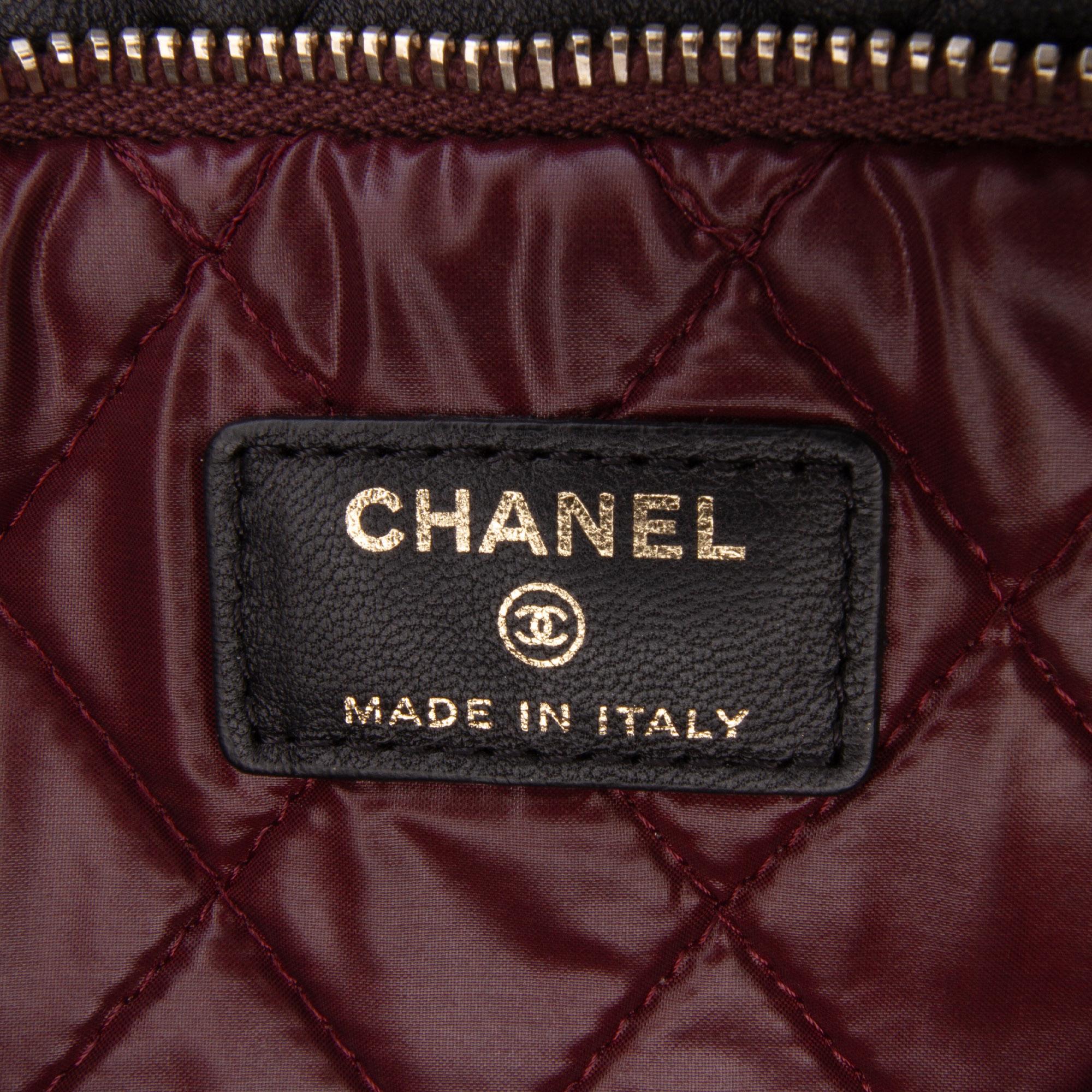 Chanel CC Quilted Lambskin Foldover Clutch