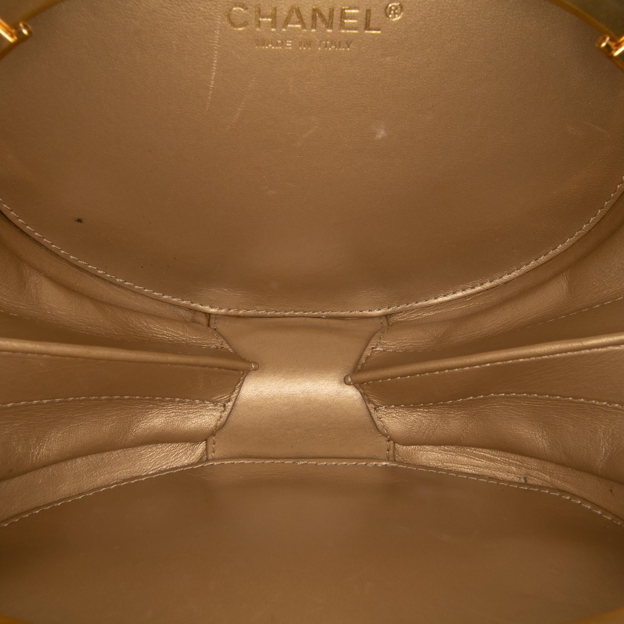 Chanel CC Quilted Lambskin Frame Vanity Case
