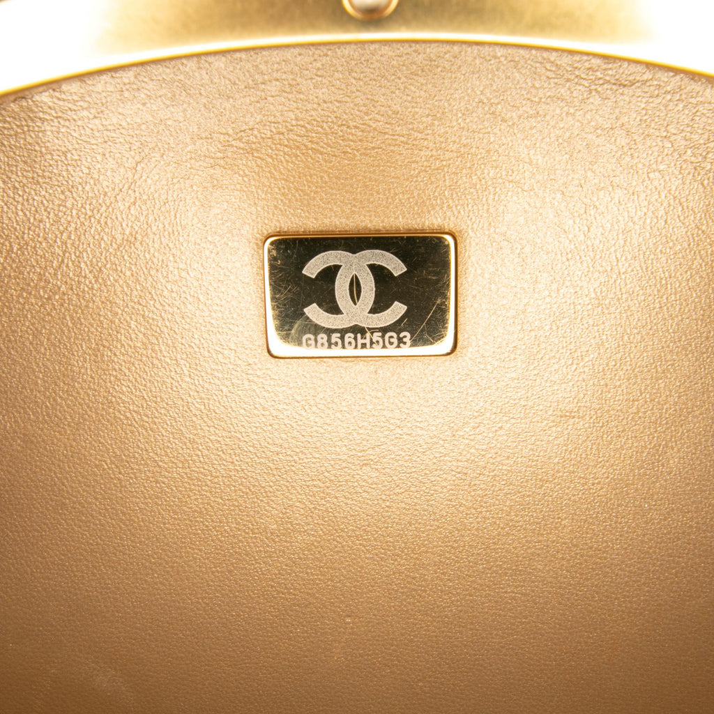 Chanel CC Quilted Lambskin Frame Vanity Case