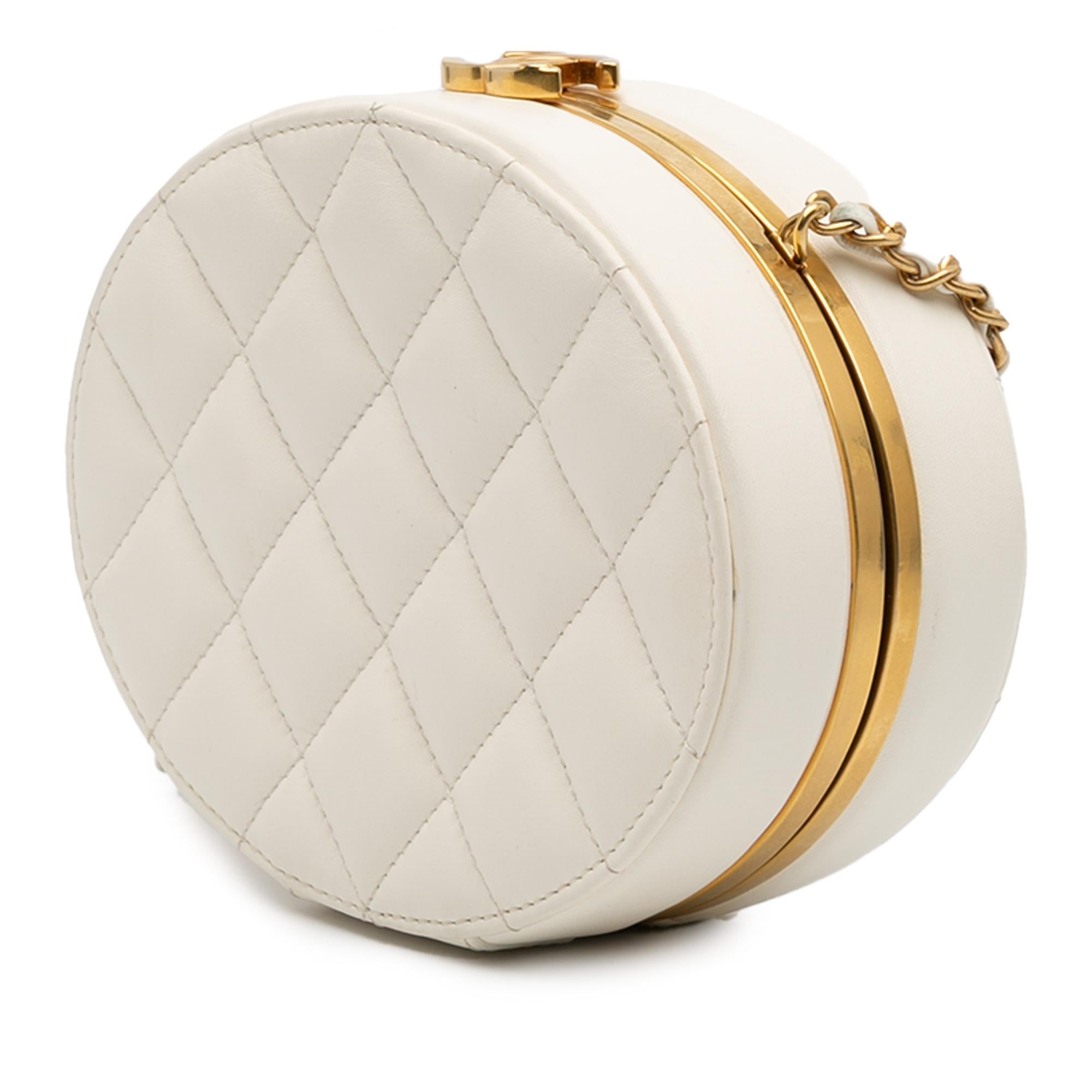 Chanel CC Quilted Lambskin Frame Vanity Case