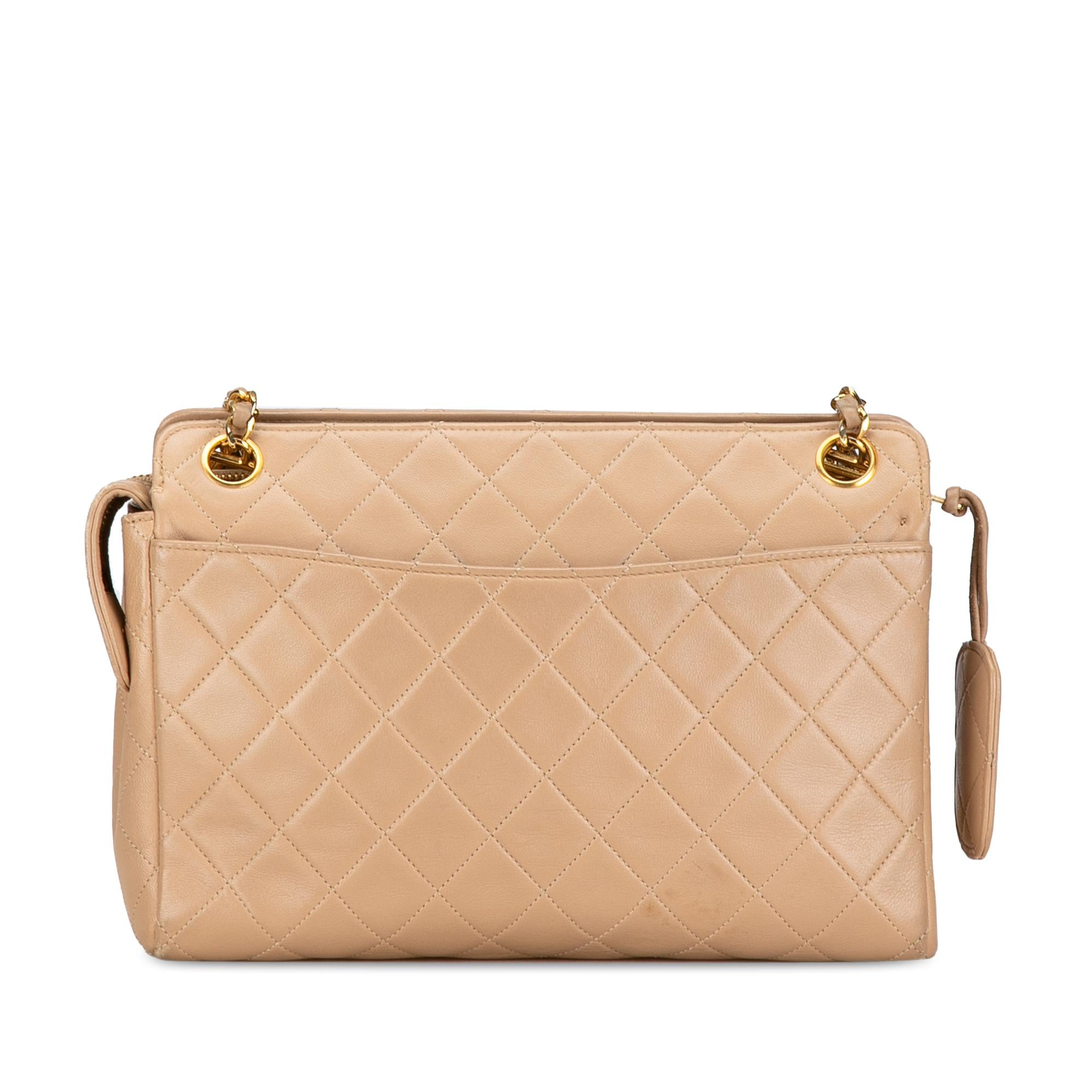 Chanel CC Quilted Lambskin Front Pocket Crossbody (SHG-m7G46D)