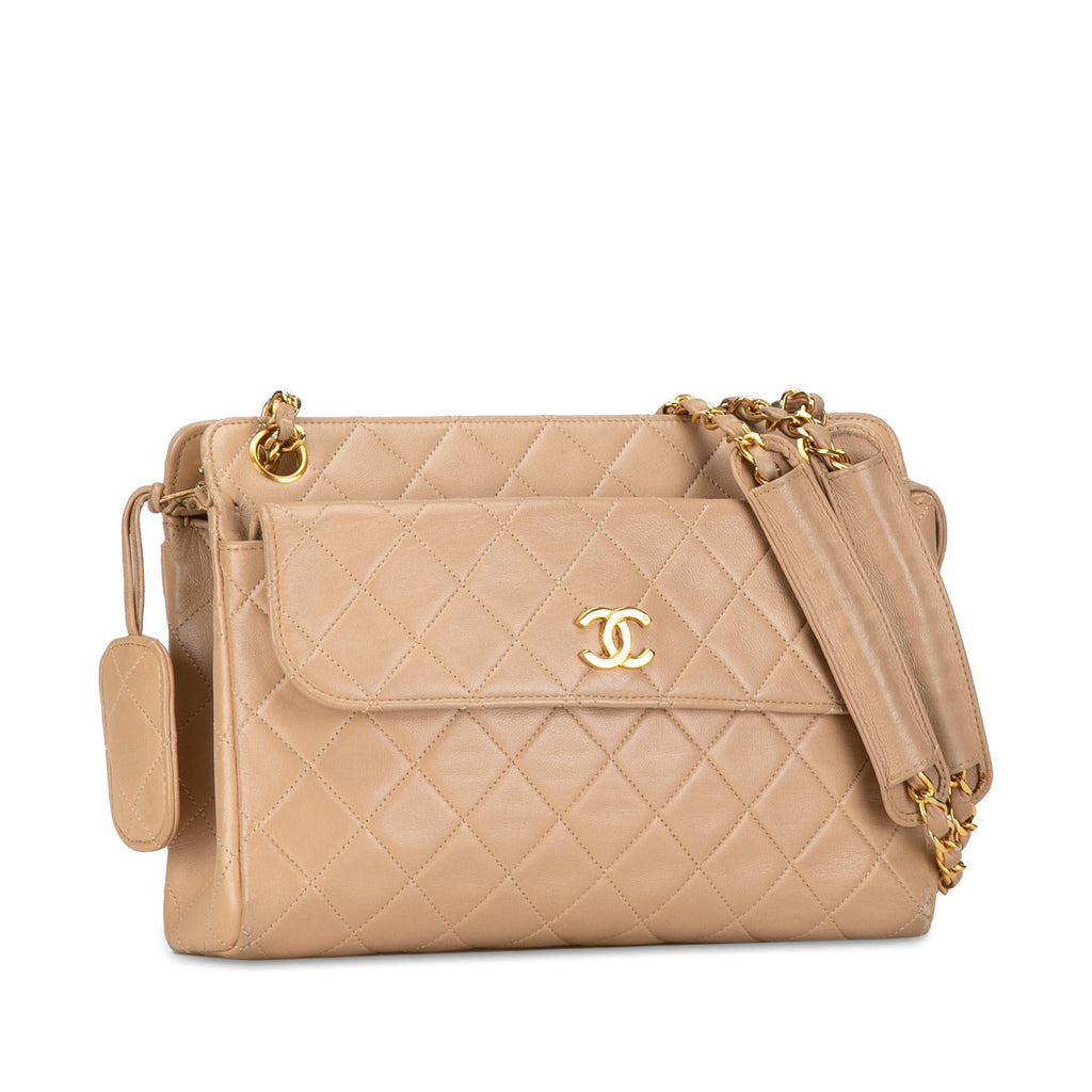 Chanel CC Quilted Lambskin Front Pocket Crossbody (SHG-m7G46D)
