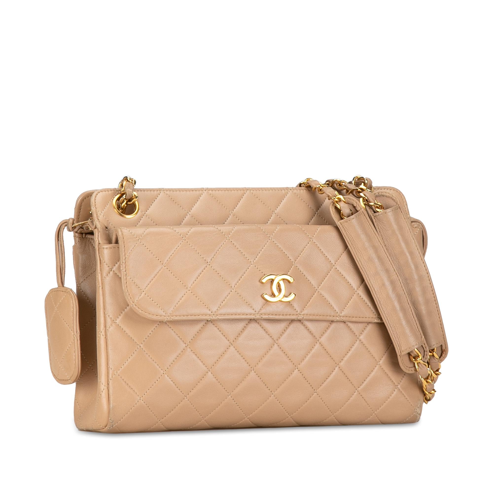 Chanel CC Quilted Lambskin Front Pocket Crossbody (SHG-m7G46D)