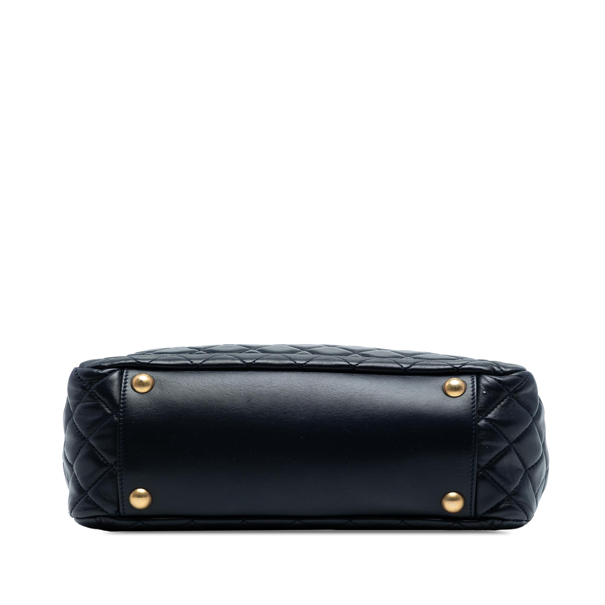 Chanel CC Quilted Lambskin Front Pocket Shopping Tote