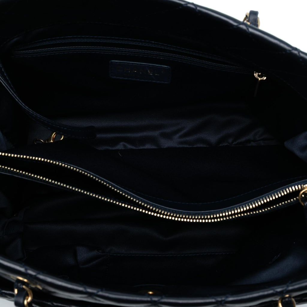 Chanel CC Quilted Lambskin Front Pocket Shopping Tote