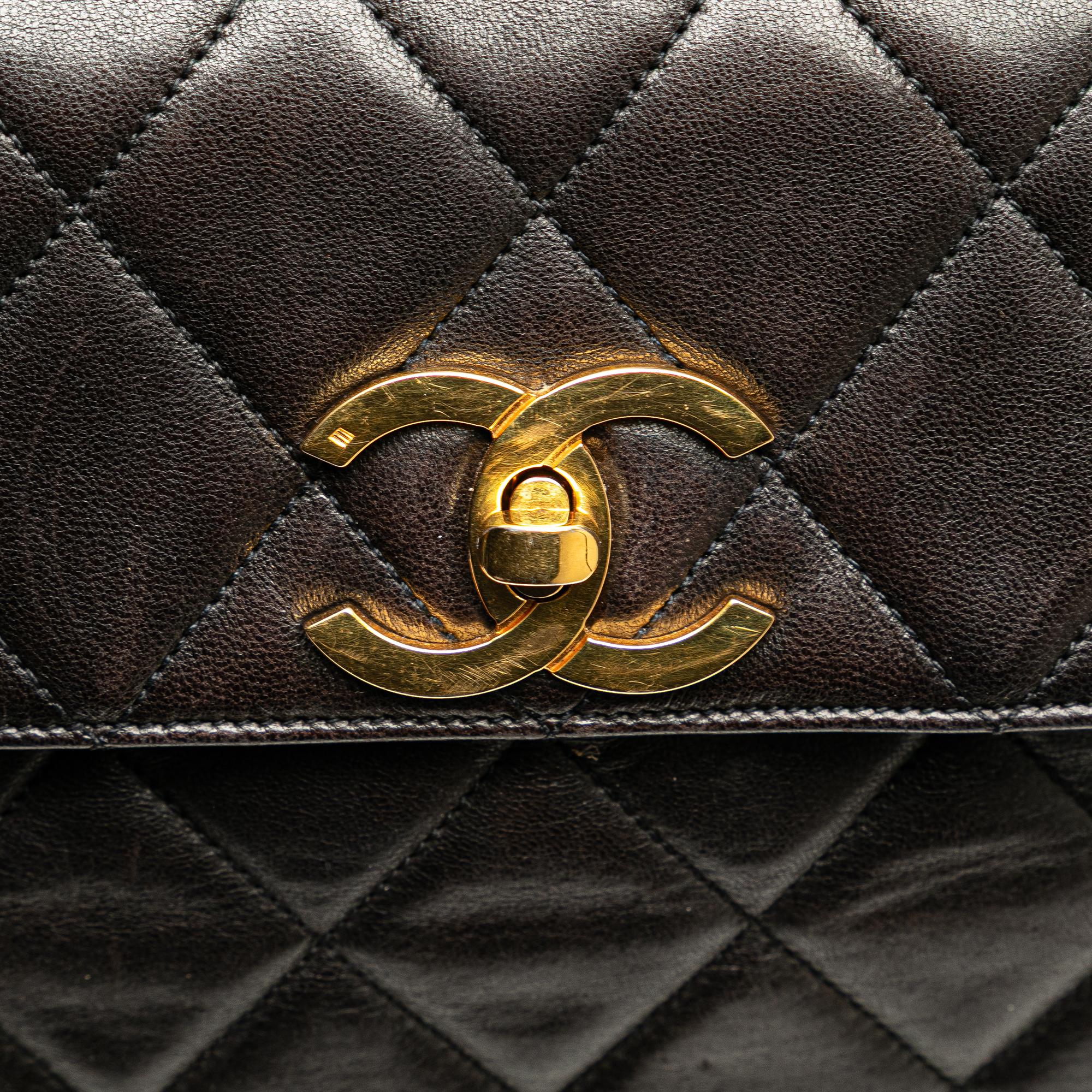 Chanel CC Quilted Lambskin Front Pocket Tote