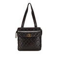 Chanel CC Quilted Lambskin Front Pocket Tote
