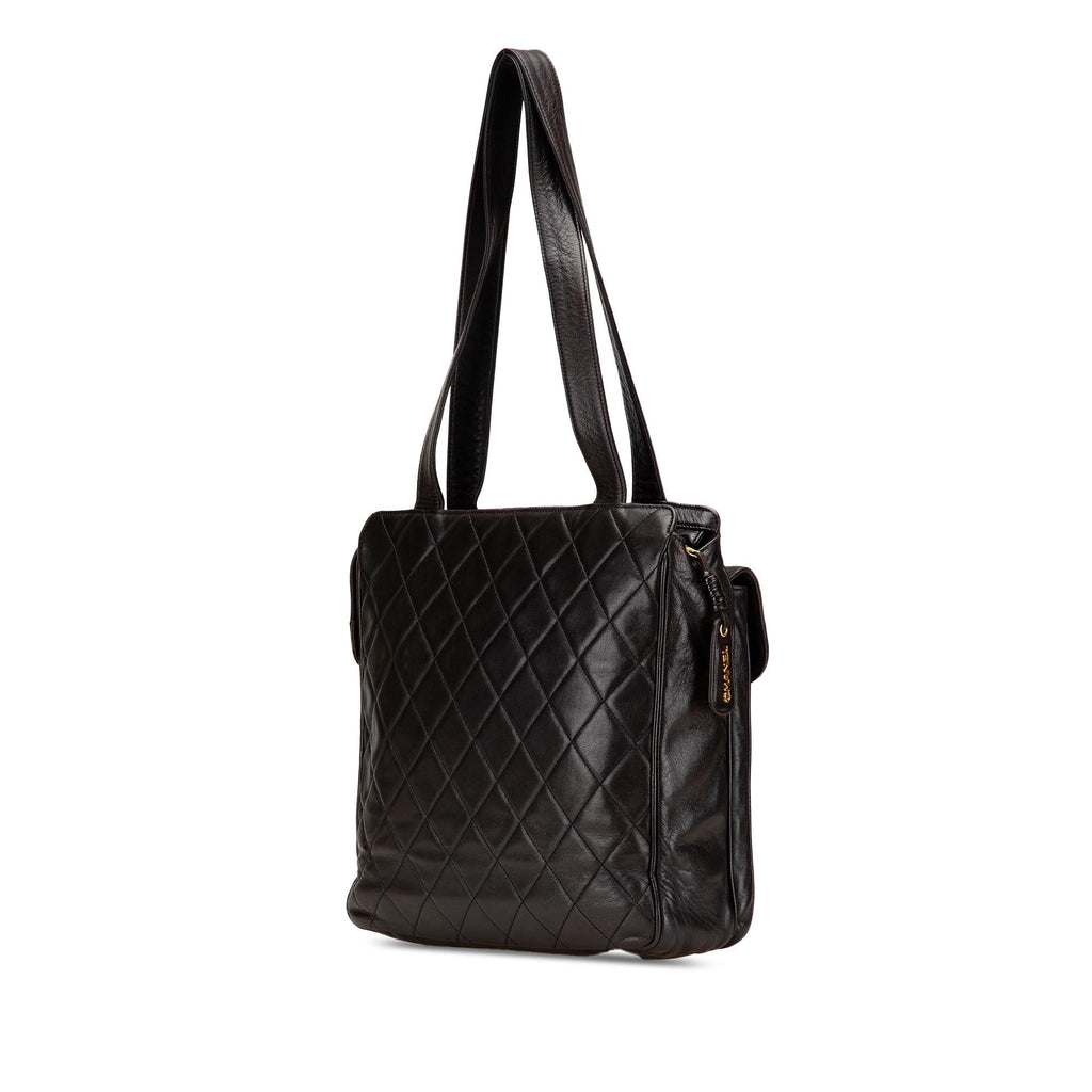 Chanel CC Quilted Lambskin Front Pocket Tote