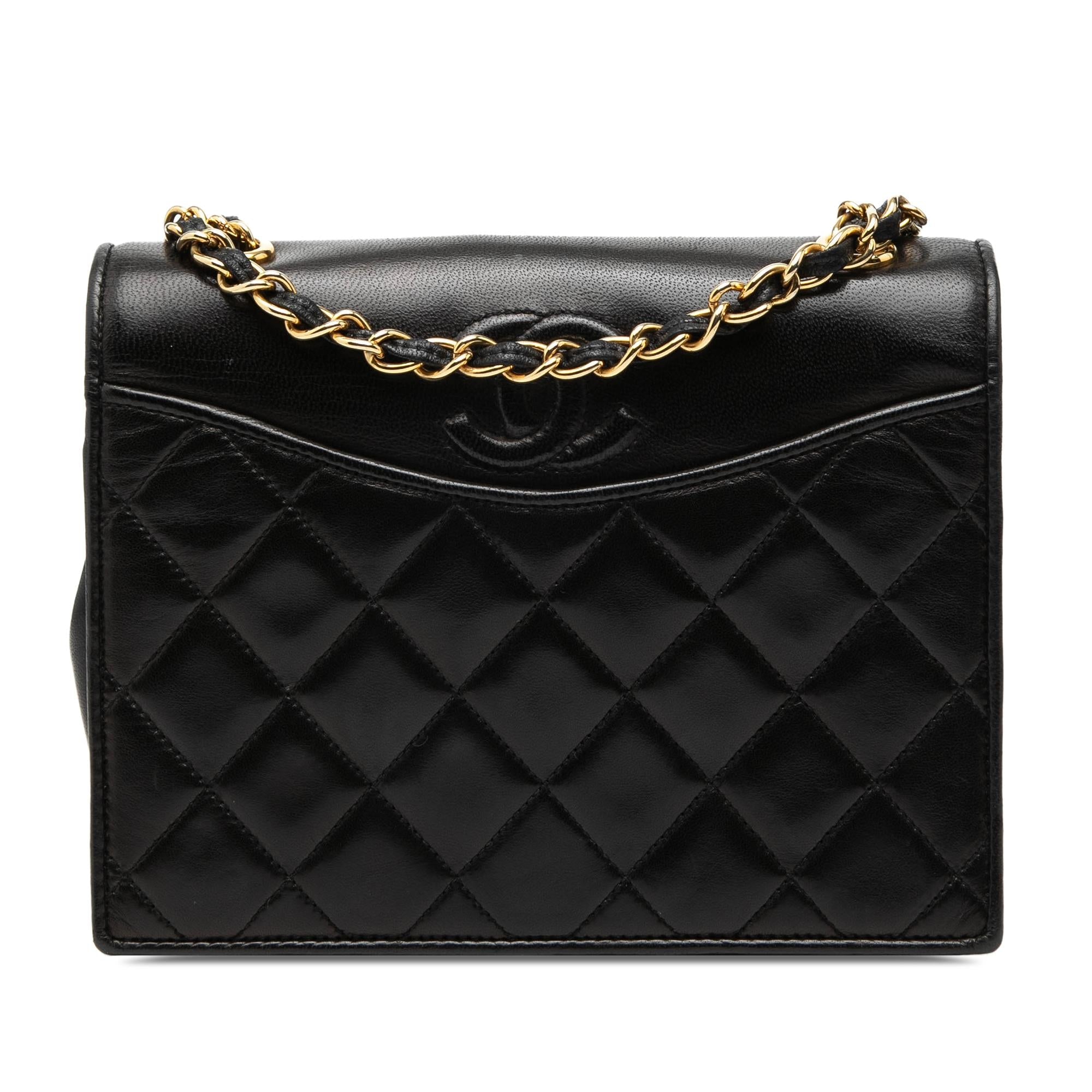 Chanel CC Quilted Lambskin Full Flap Crossbody