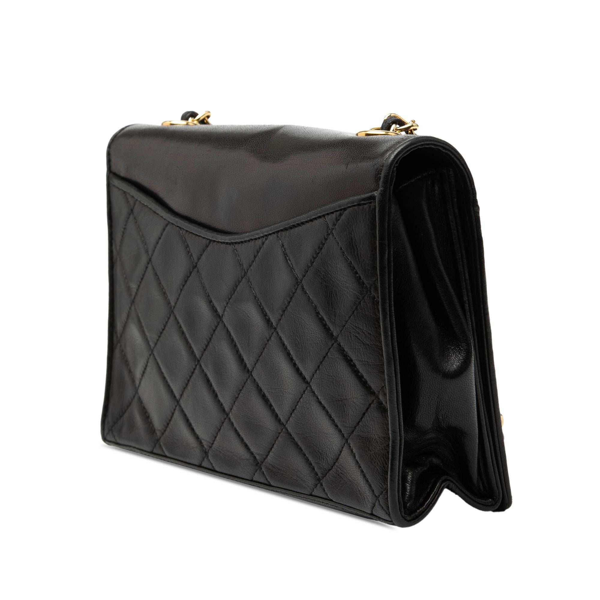 Chanel CC Quilted Lambskin Full Flap Crossbody