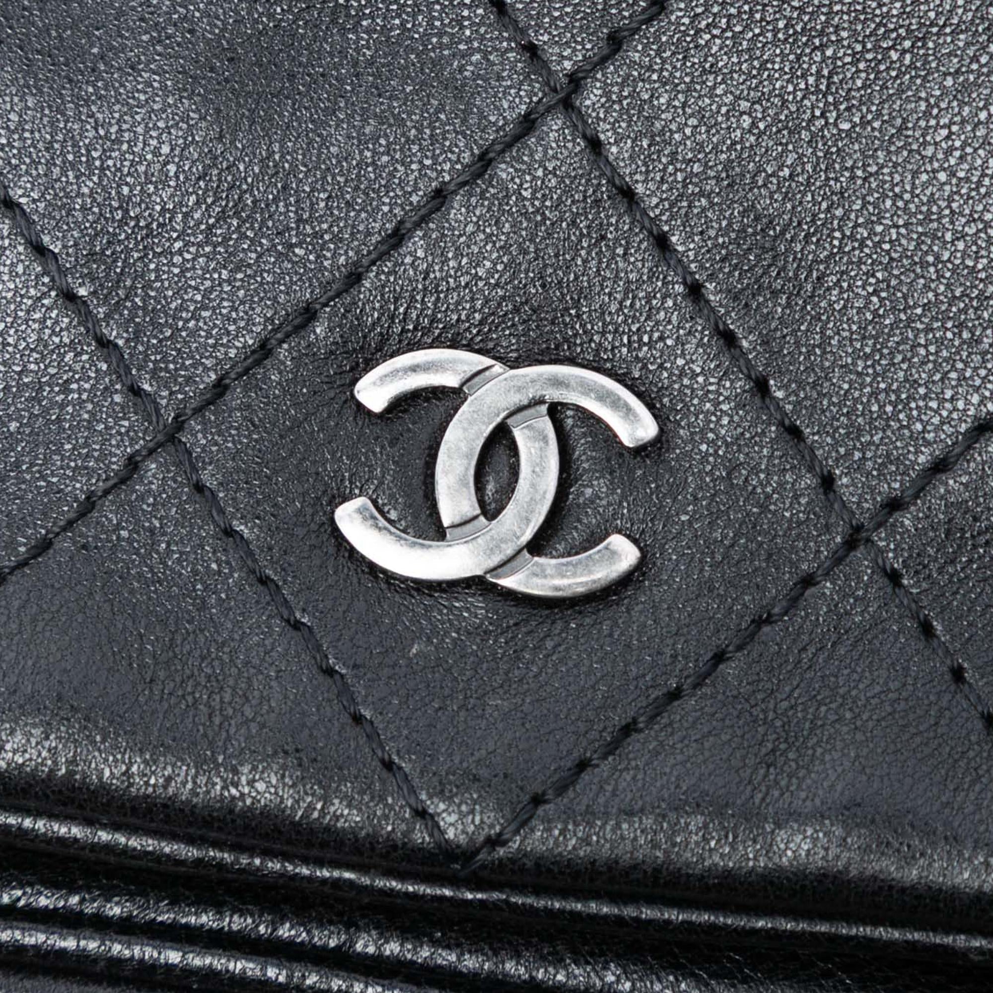 Chanel CC Quilted Lambskin Full Flap Wallet on Chain