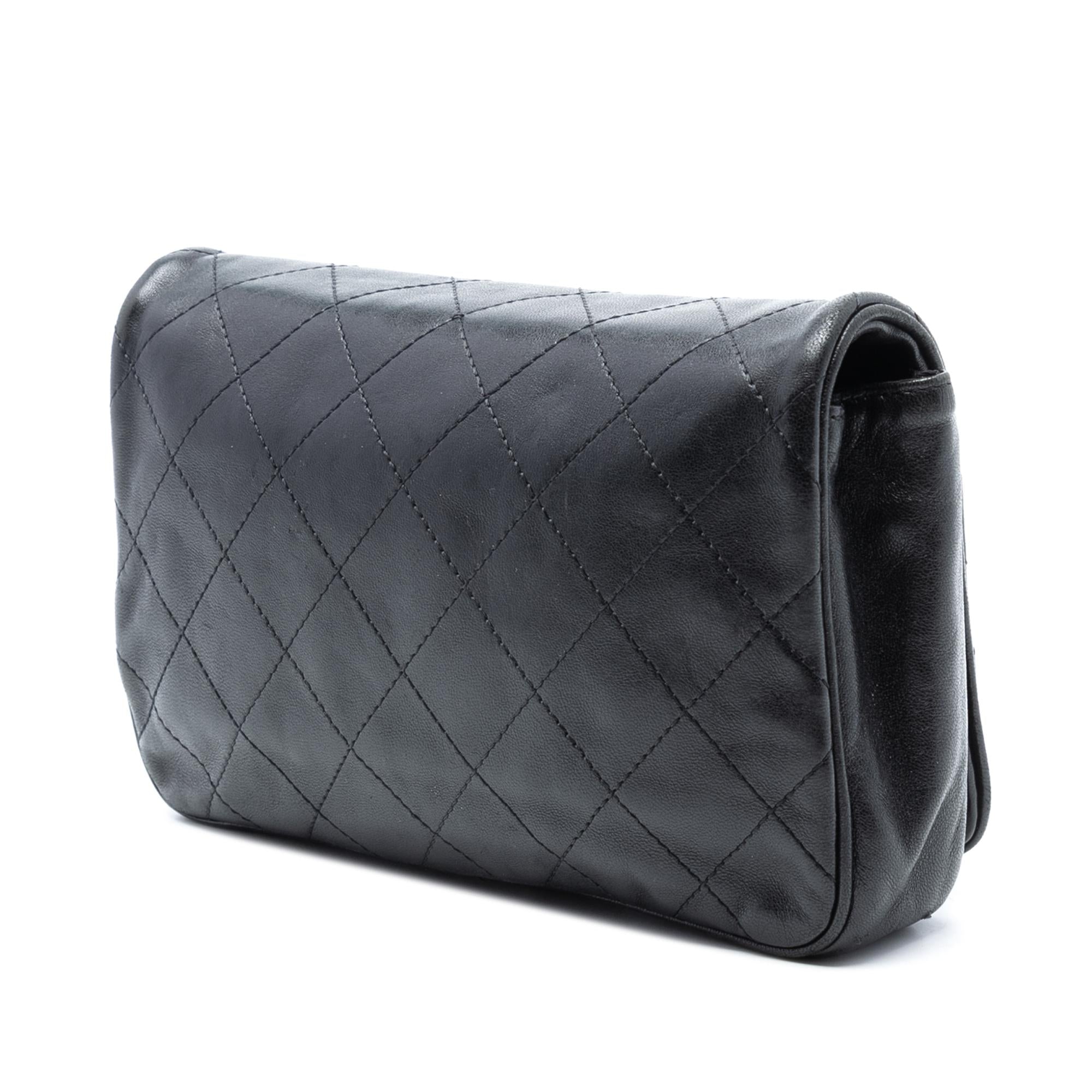 Chanel CC Quilted Lambskin Full Flap Wallet on Chain