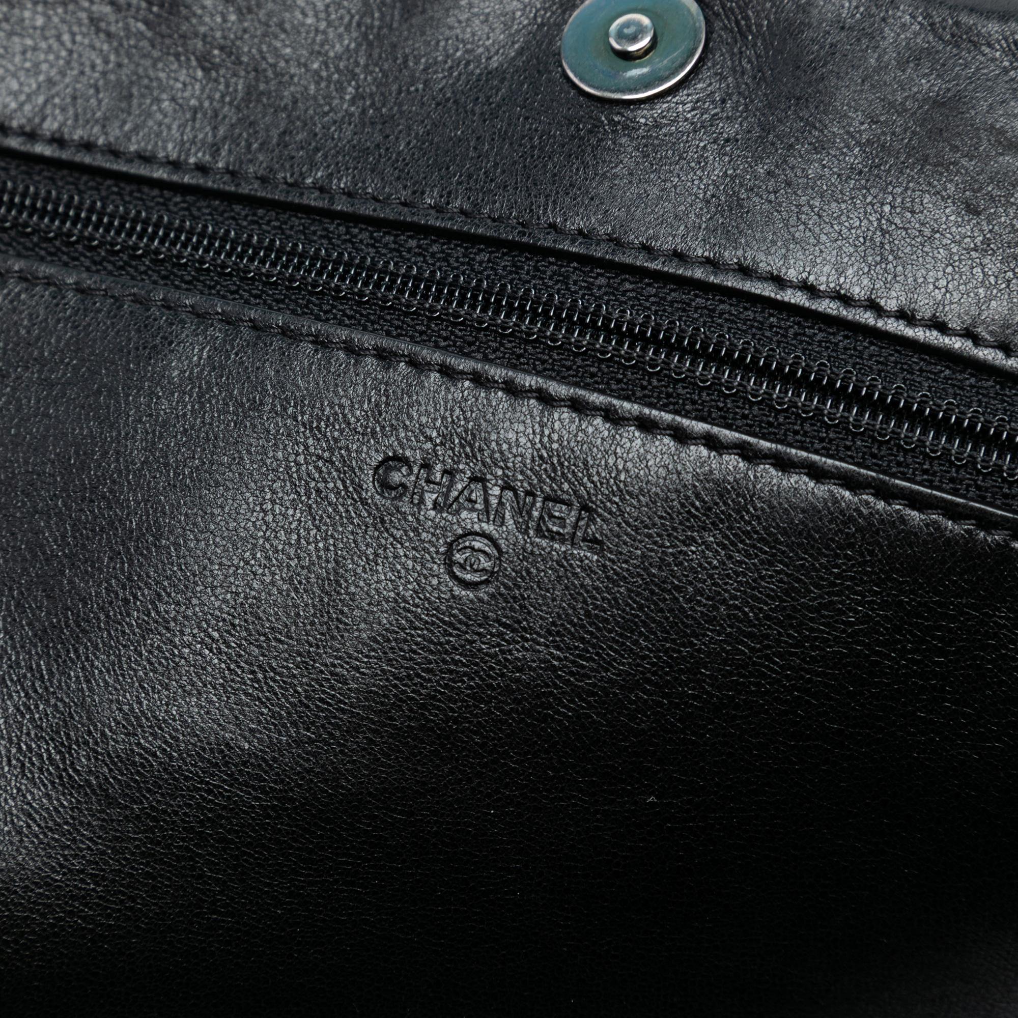 Chanel CC Quilted Lambskin Full Flap Wallet on Chain