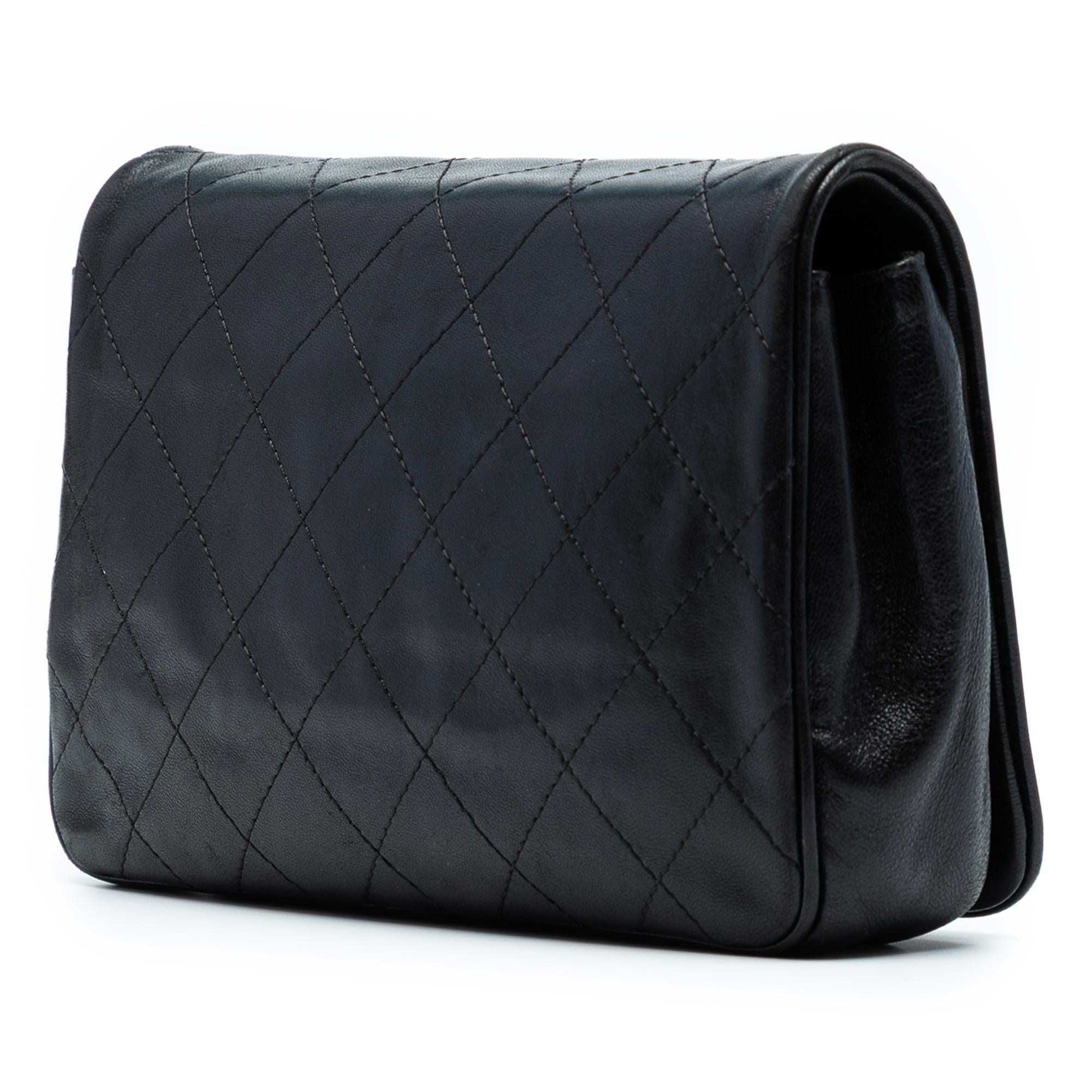 Chanel CC Quilted Lambskin Full Flap Wallet on Chain
