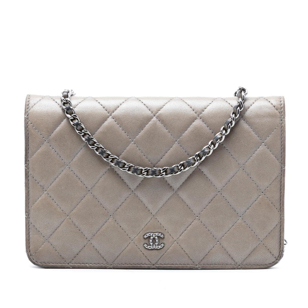 Chanel CC Quilted Lambskin Full Flap Wallet on Chain