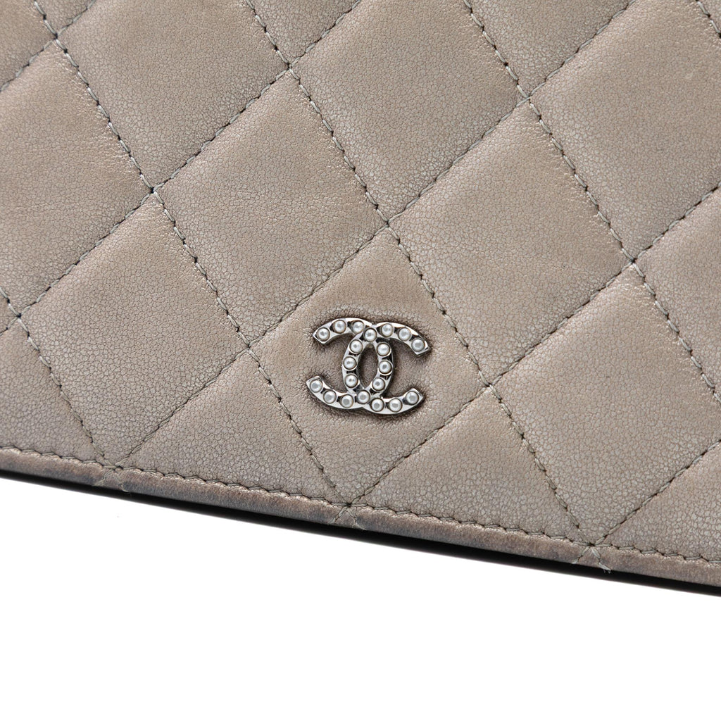 Chanel CC Quilted Lambskin Full Flap Wallet on Chain