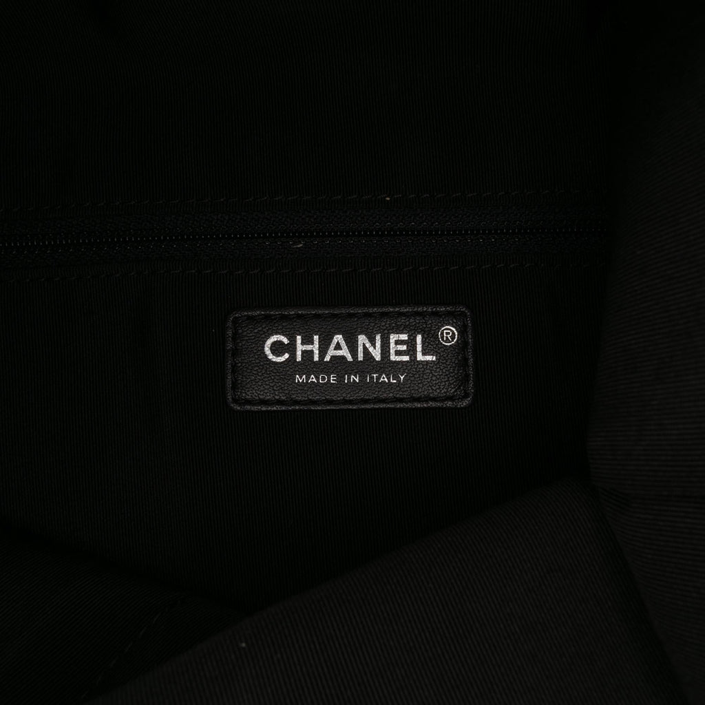 Chanel CC Quilted Lambskin Grip Clutch
