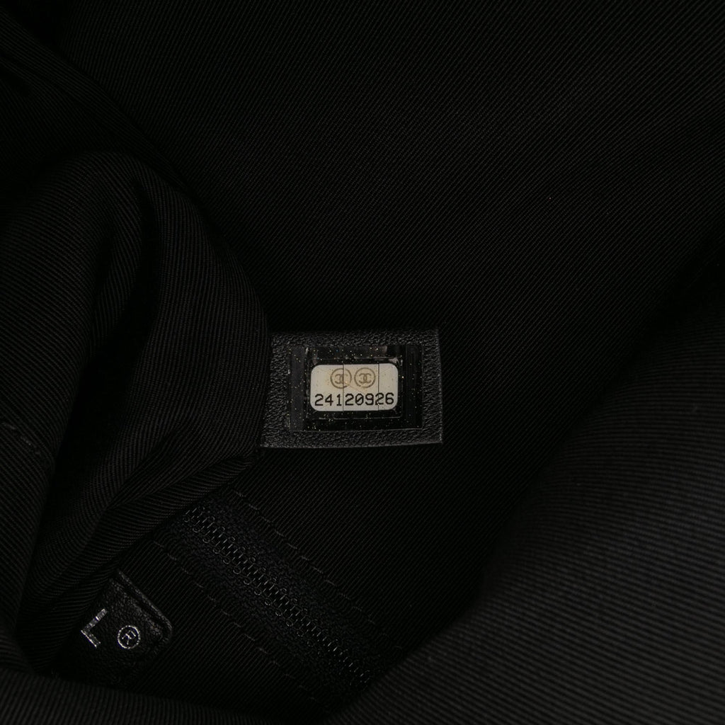 Chanel CC Quilted Lambskin Grip Clutch