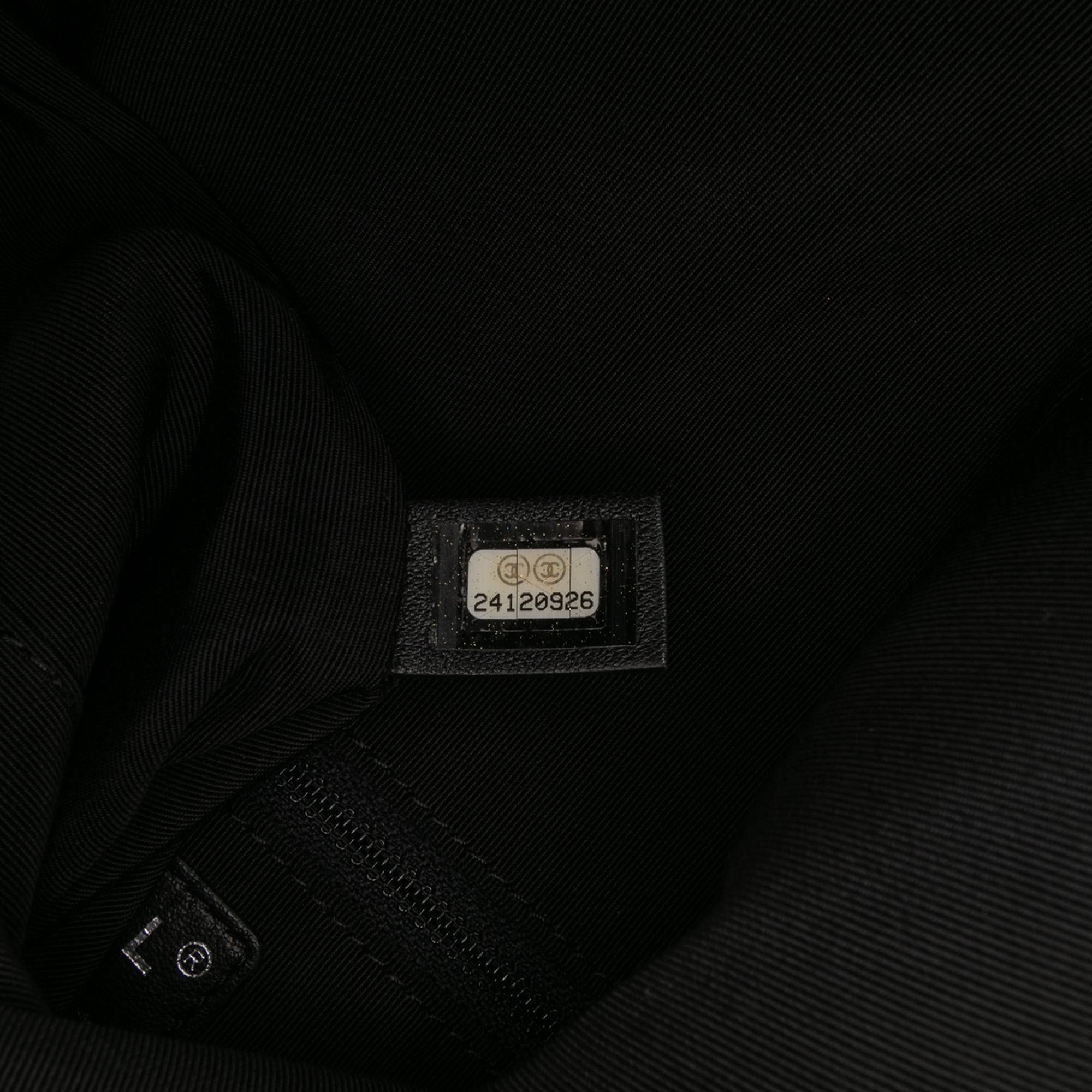 Chanel CC Quilted Lambskin Grip Clutch