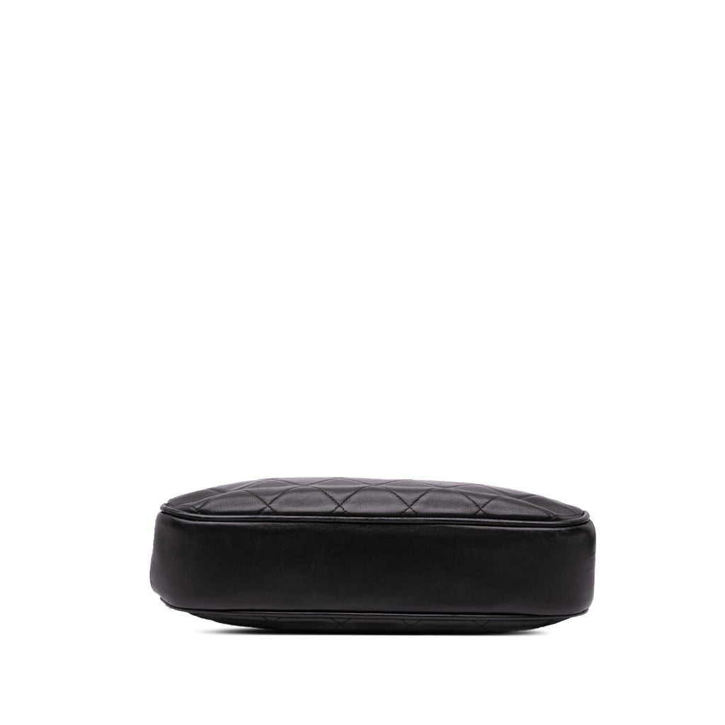 Chanel CC Quilted Lambskin Kiss Lock Frame Top Handle Bag