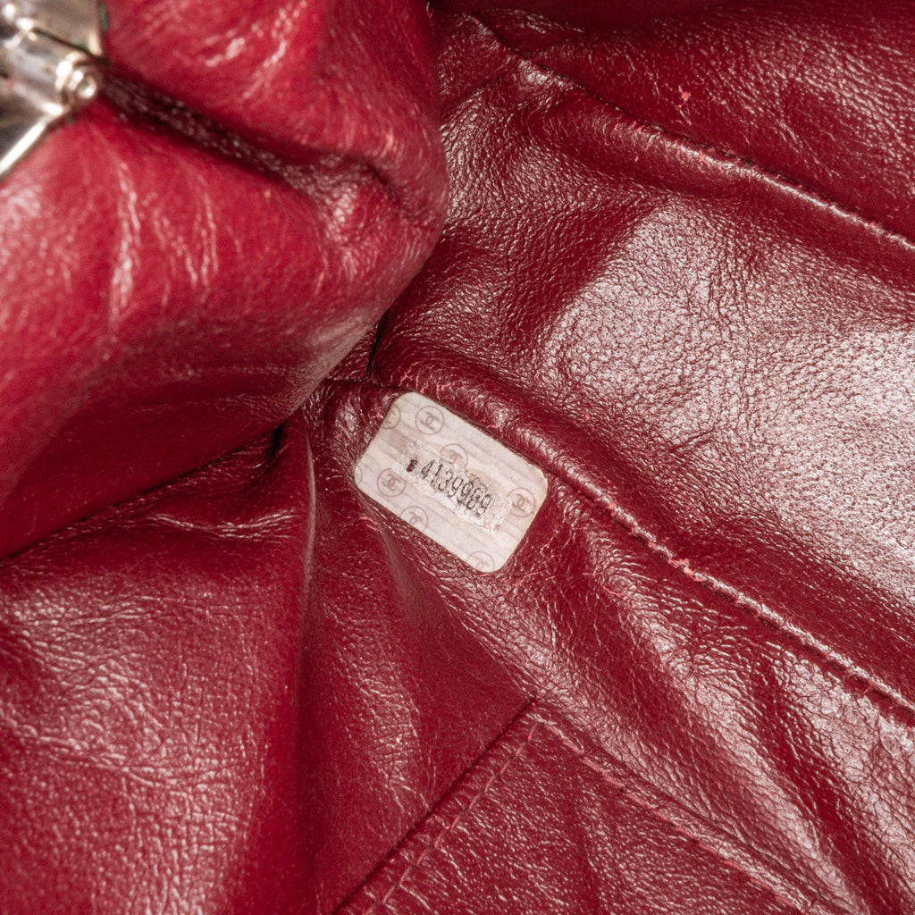 Chanel CC Quilted Lambskin Kiss Lock Frame Top Handle Bag