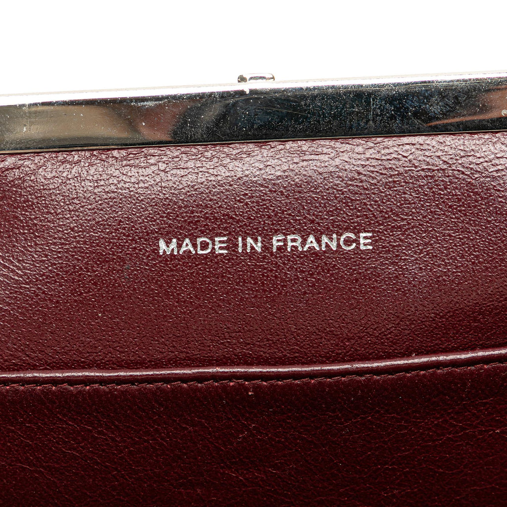 Chanel CC Quilted Lambskin Kiss Lock Frame Top Handle Bag