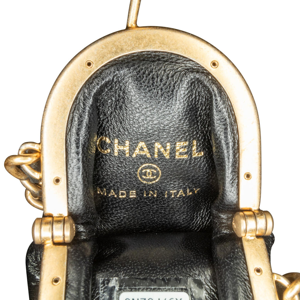 Chanel CC Quilted Lambskin Lipstick Case on Chain