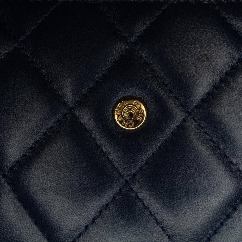 Chanel CC Quilted Lambskin Long Wallet (SHG-UW3ZCy)