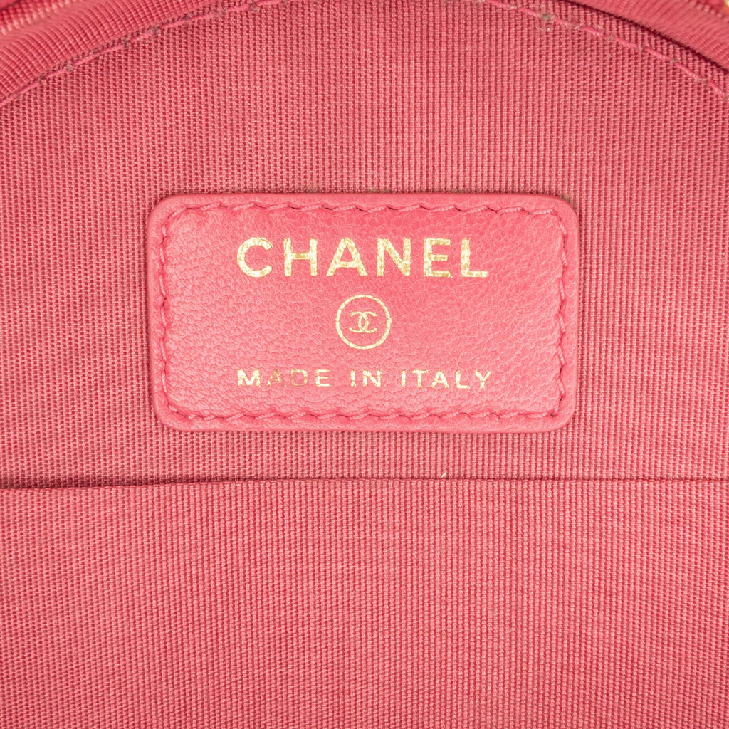 Chanel CC Quilted Lambskin Lucky Charms Round Clutch with Chain (SHG-Z9e0hS)