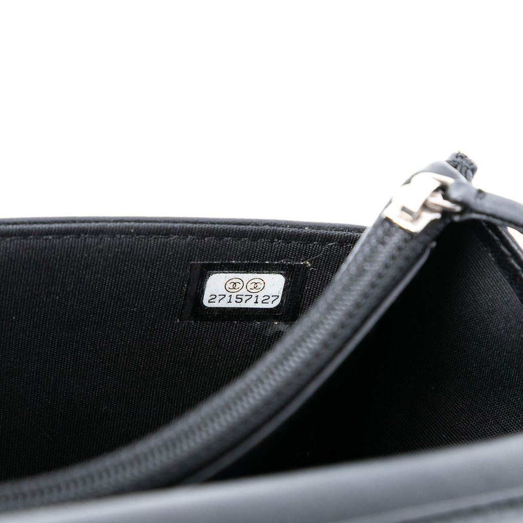 Chanel CC Quilted Lambskin Multicolor Border Full Flap Wallet on Chain