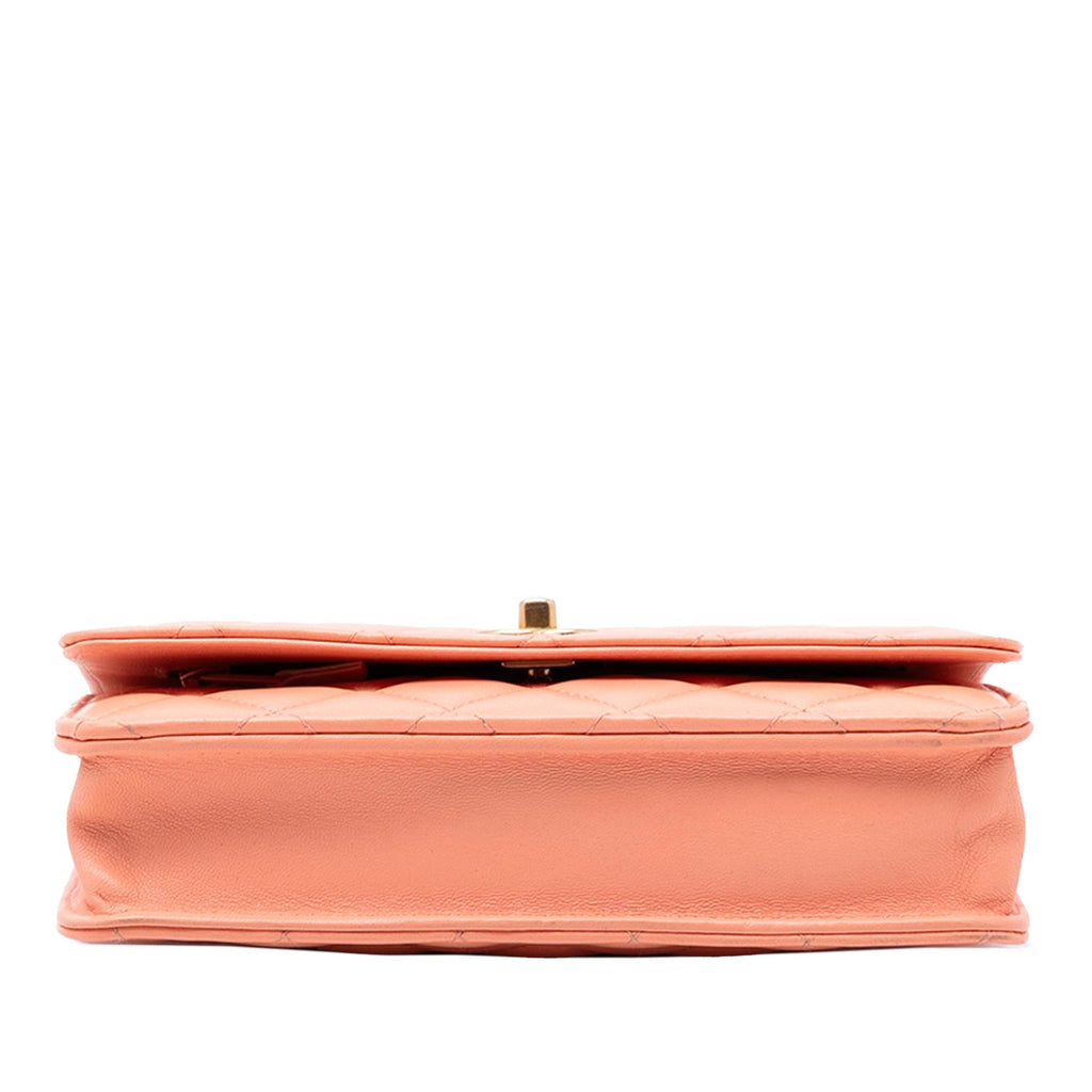 Chanel CC Quilted Lambskin Pearl Crush Wallet On Chain