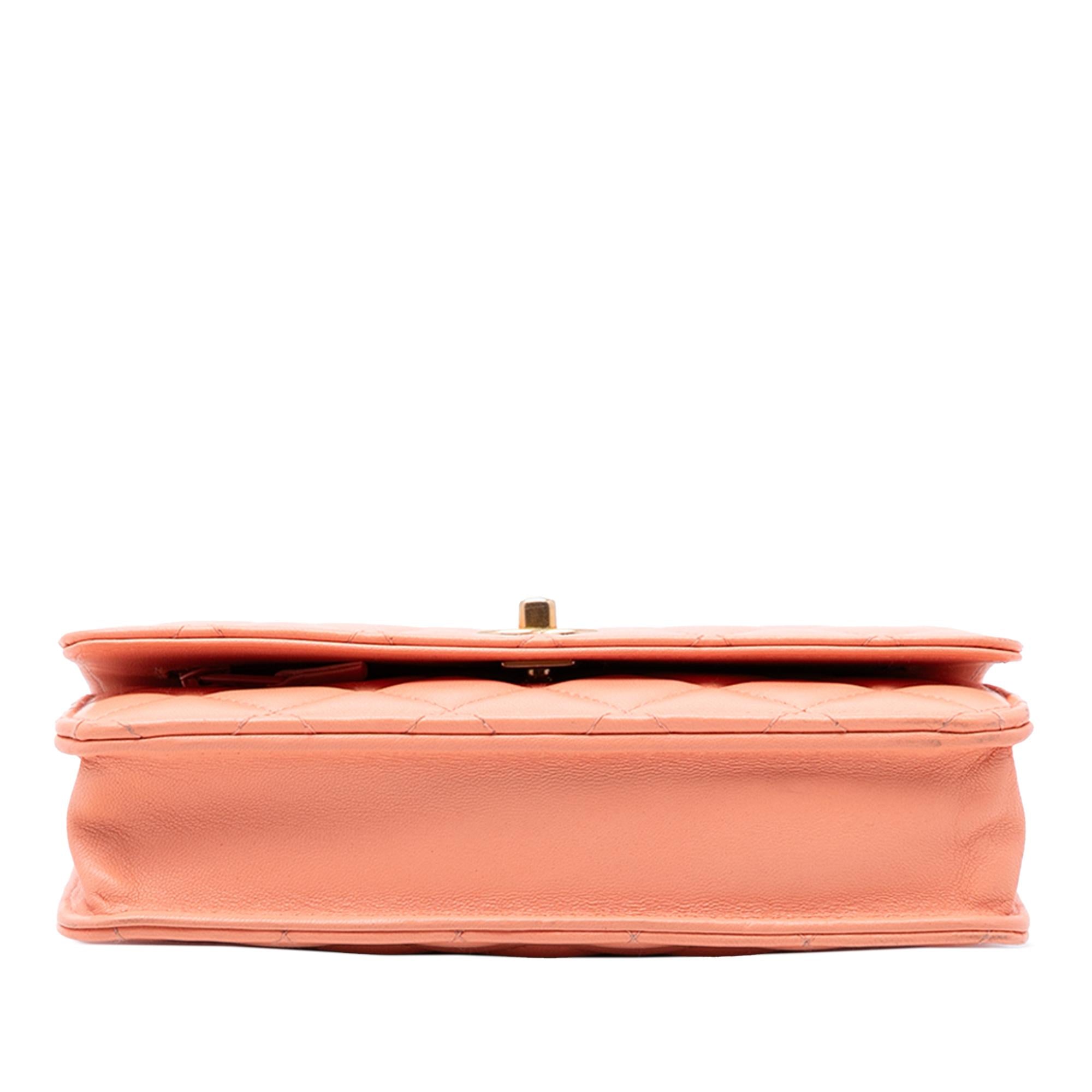 Chanel CC Quilted Lambskin Pearl Crush Wallet On Chain