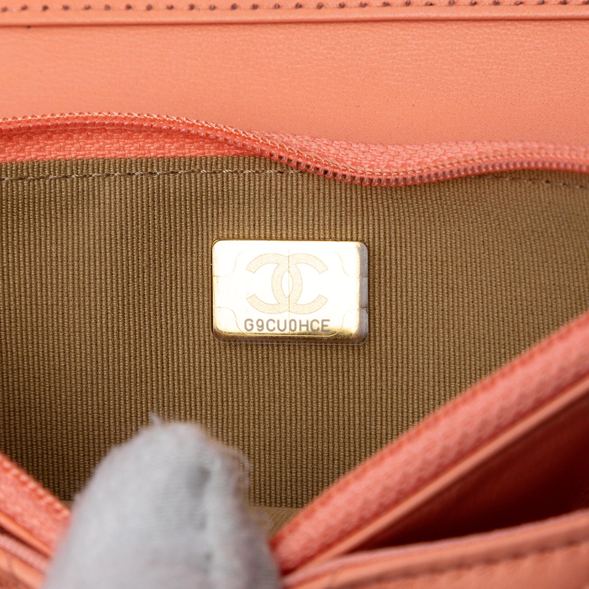 Chanel CC Quilted Lambskin Pearl Crush Wallet On Chain