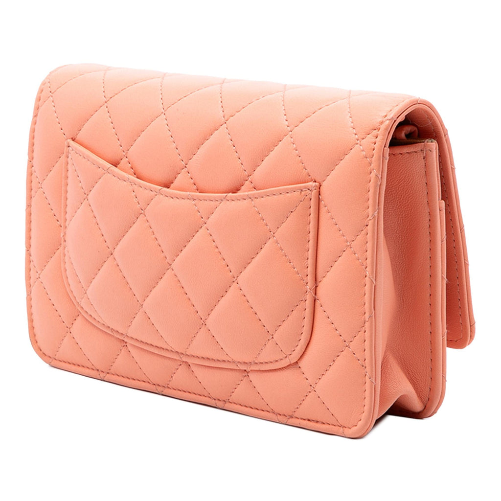 Chanel CC Quilted Lambskin Pearl Crush Wallet On Chain