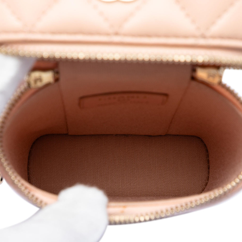 Chanel CC Quilted Lambskin Phone Holder with Chain