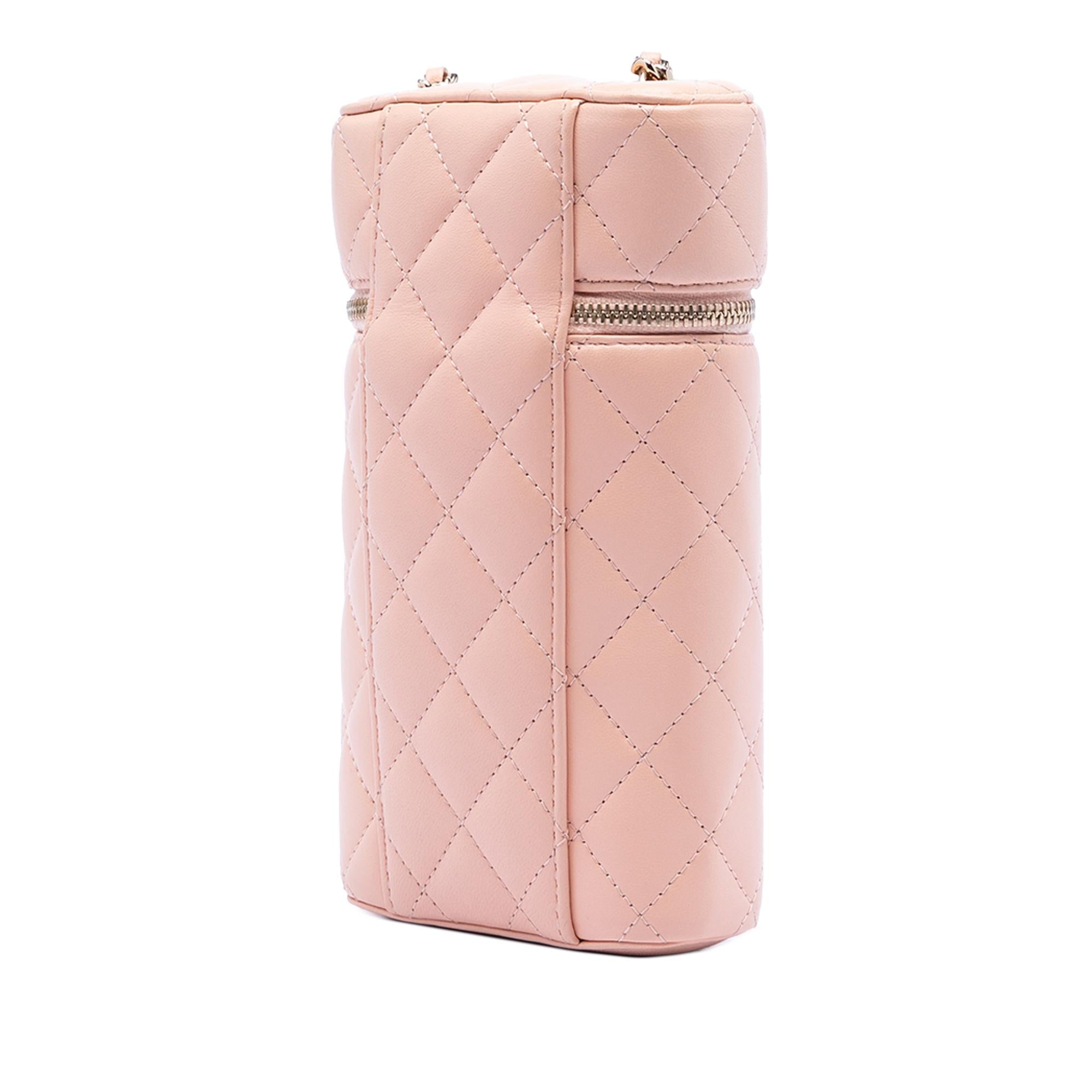 Chanel CC Quilted Lambskin Phone Holder with Chain